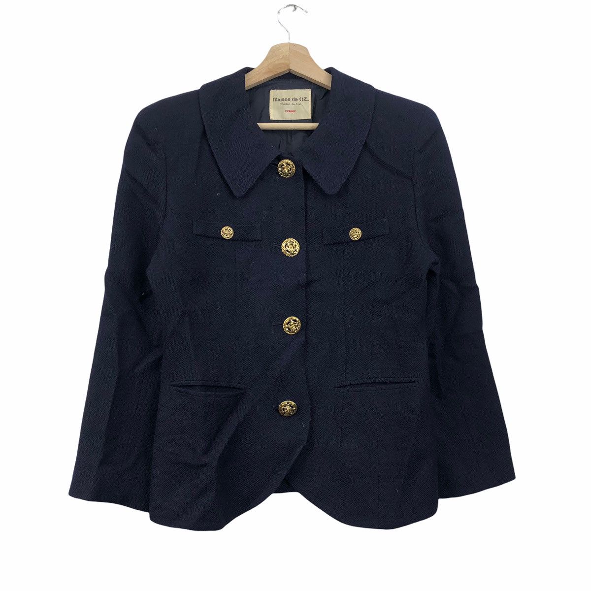 Vintage MAISON DE OZ Four Button Made In Japan Coat Blazer Jacket Size US S / EU 44-46 / 1 - 1 Thumbnail