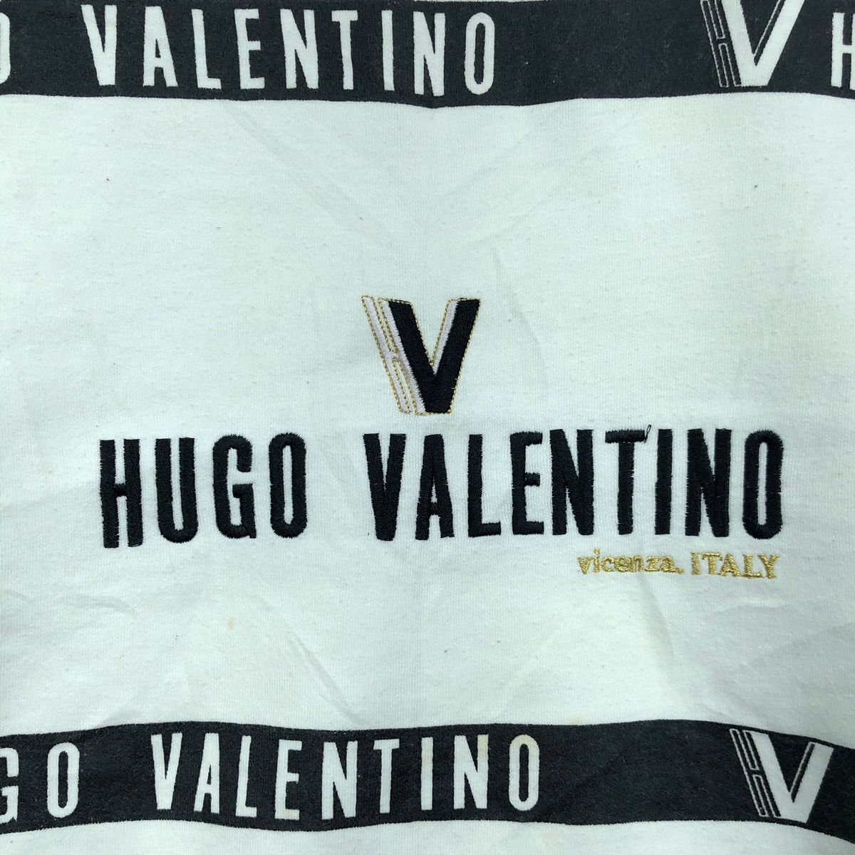 Other Vintage HUGO VALENTINO ITALY All Over Stripes Sweatshirts Size US L / EU 52-54 / 3 - 4 Thumbnail