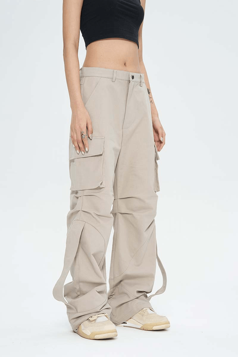 Japanese Brand Gray Cargo Pants Size 28" / US 6 / IT 42 - 1 Thumbnail