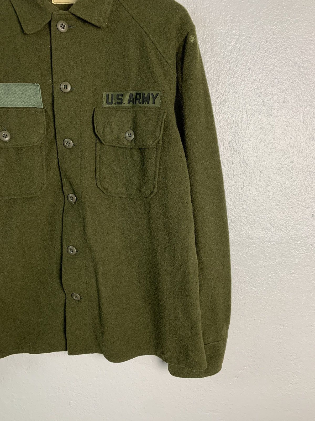 Vintage Vintage US Army Wool Shirt Size US M / EU 48-50 / 2 - 2 Thumbnail