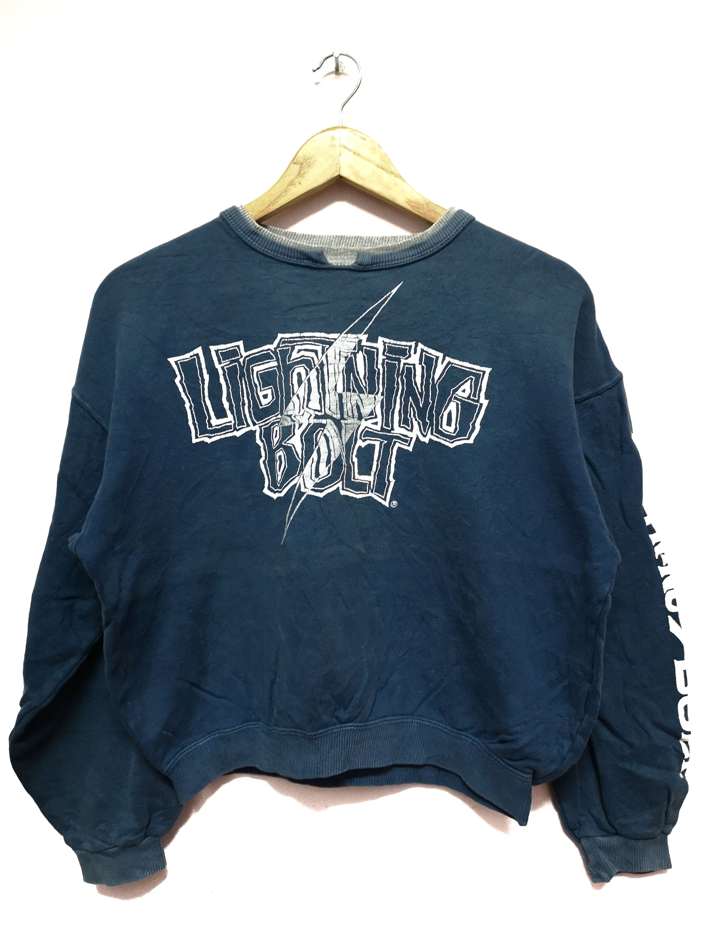 VINTAGE LIGHTNING BOLT LONG SLEEVES CREWNECK SWEATSHIRTS
