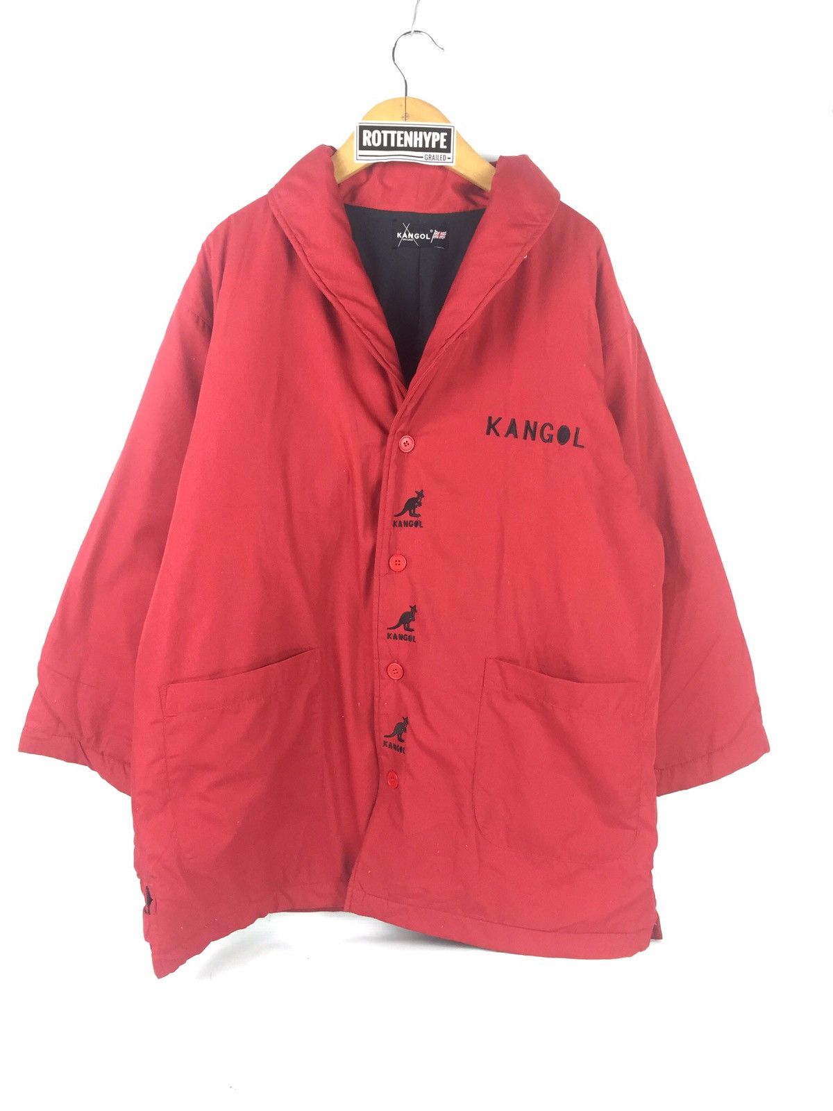 Kangol Streetwear deal🔥Reds Kangol Repeated Logo jacket Size US L / EU 52-54 / 3 - 1 Thumbnail