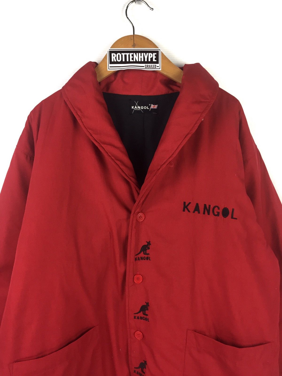 Kangol Streetwear deal🔥Reds Kangol Repeated Logo jacket Size US L / EU 52-54 / 3 - 5 Thumbnail