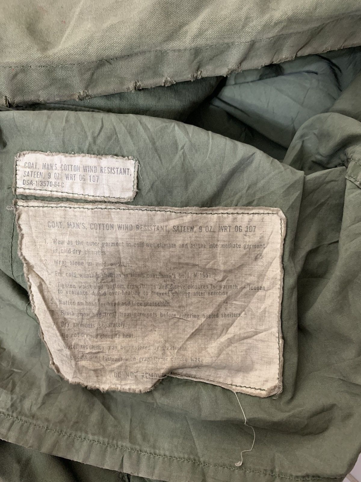 Vintage Vintage US Army Sateen OG 107 9Oz Jacket Size US M / EU 48-50 / 2 - 6 Thumbnail