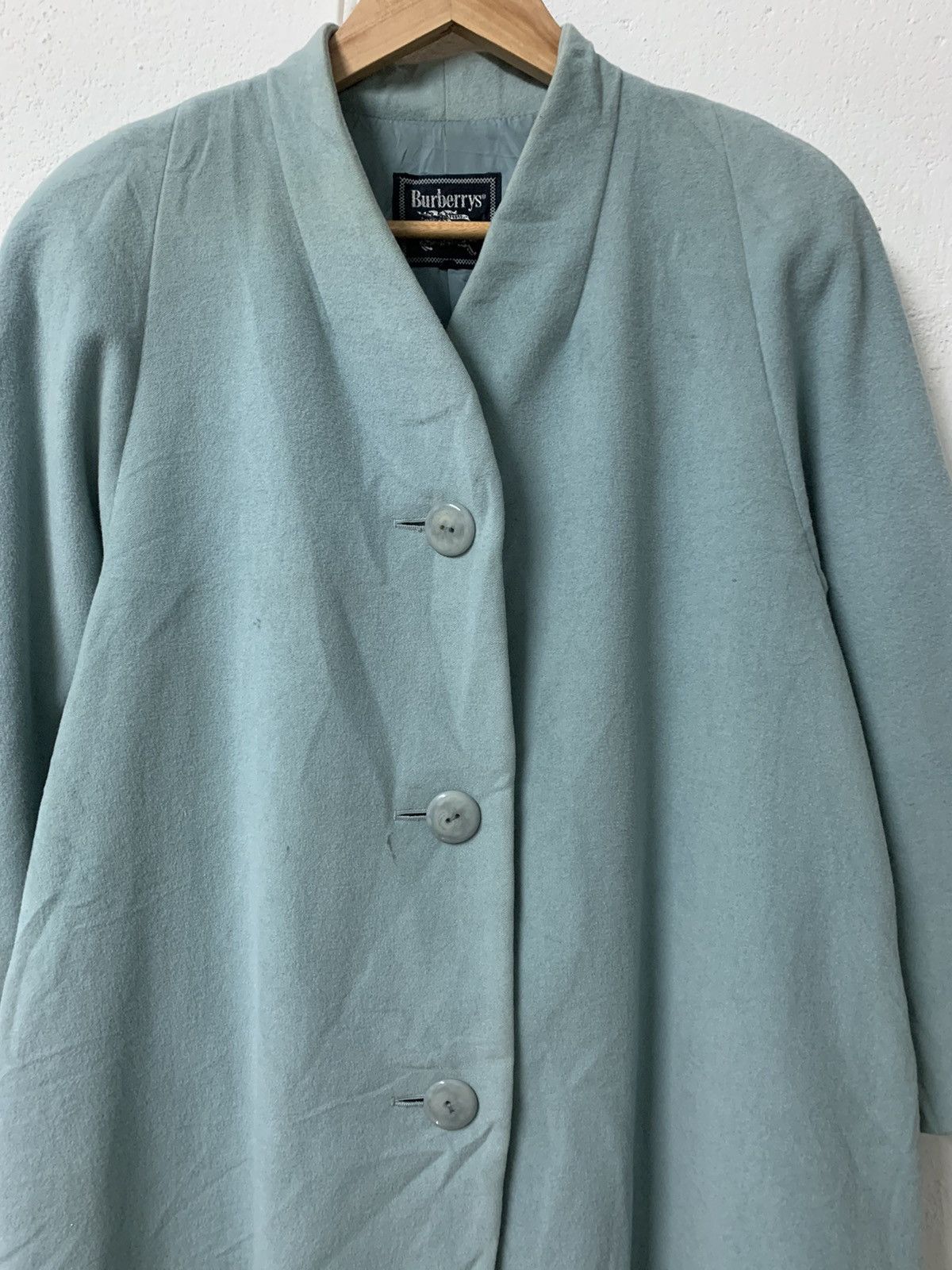 Burberry × Designer Vintage Burberry’s Long Coat Wool Cashmere Jacket Size L / US 10 / IT 46 - 3 Thumbnail
