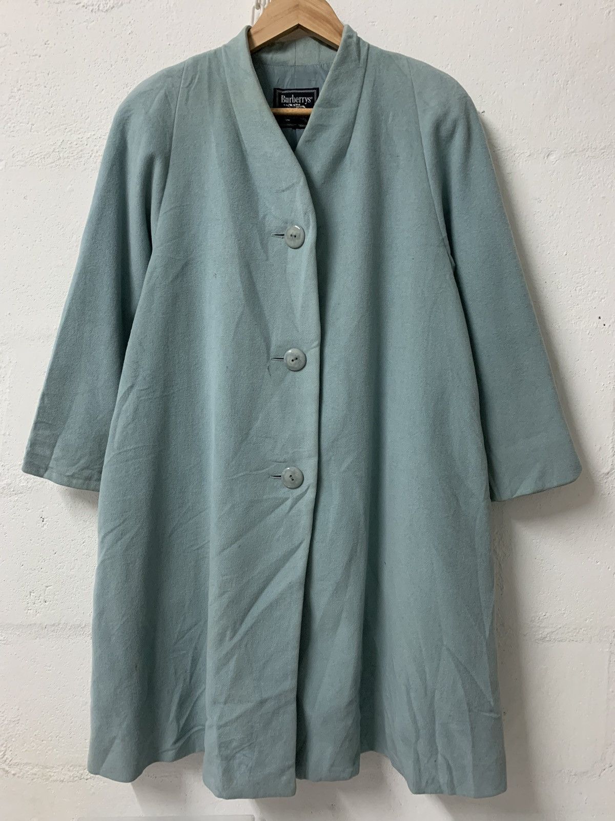 Burberry × Designer Vintage Burberry’s Long Coat Wool Cashmere Jacket Size L / US 10 / IT 46 - 1 Thumbnail