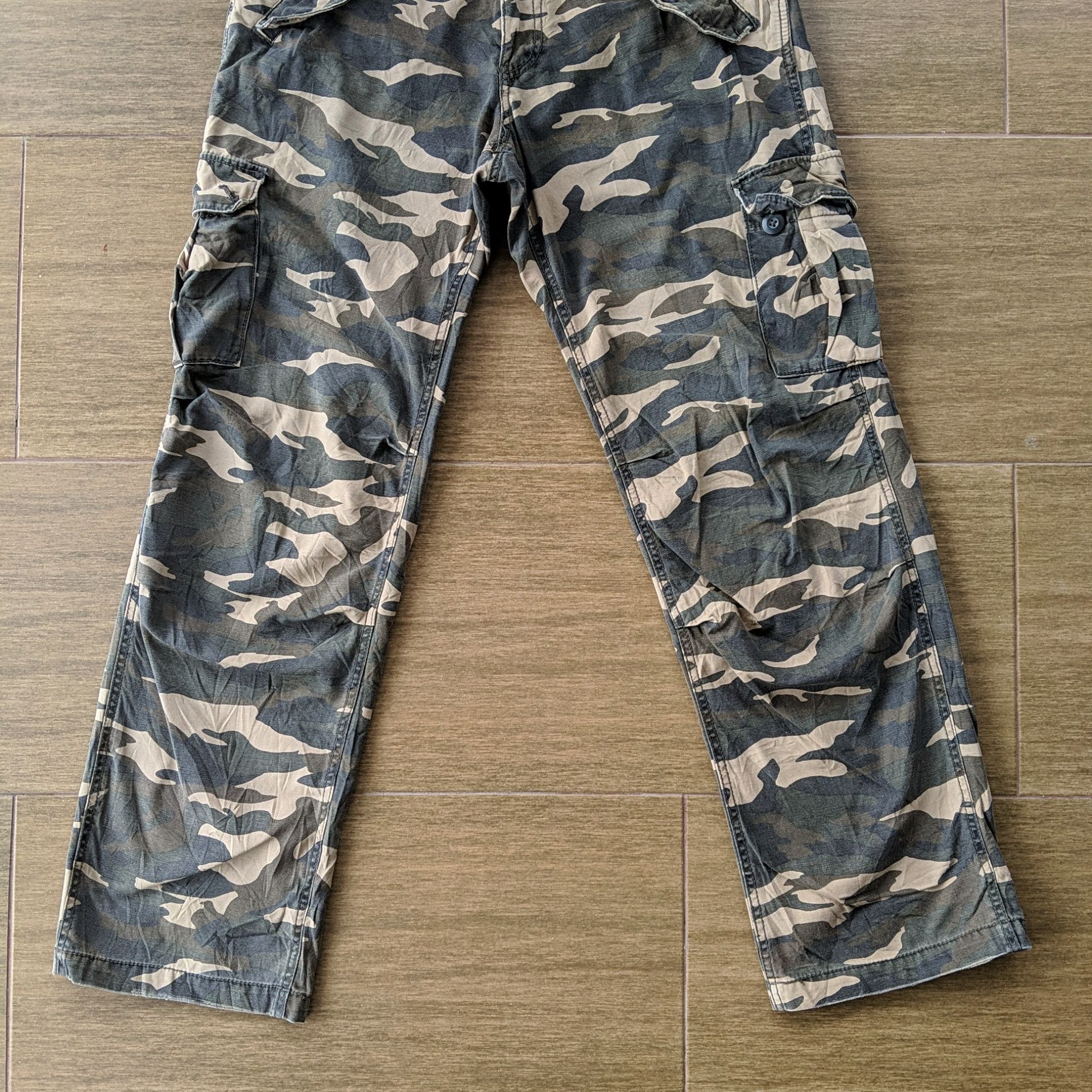 Japanese Brand W34 Vintage Takeo Kikuchi Camo Tactical Cargo Pants Size US 34 / EU 50 - 5 Thumbnail