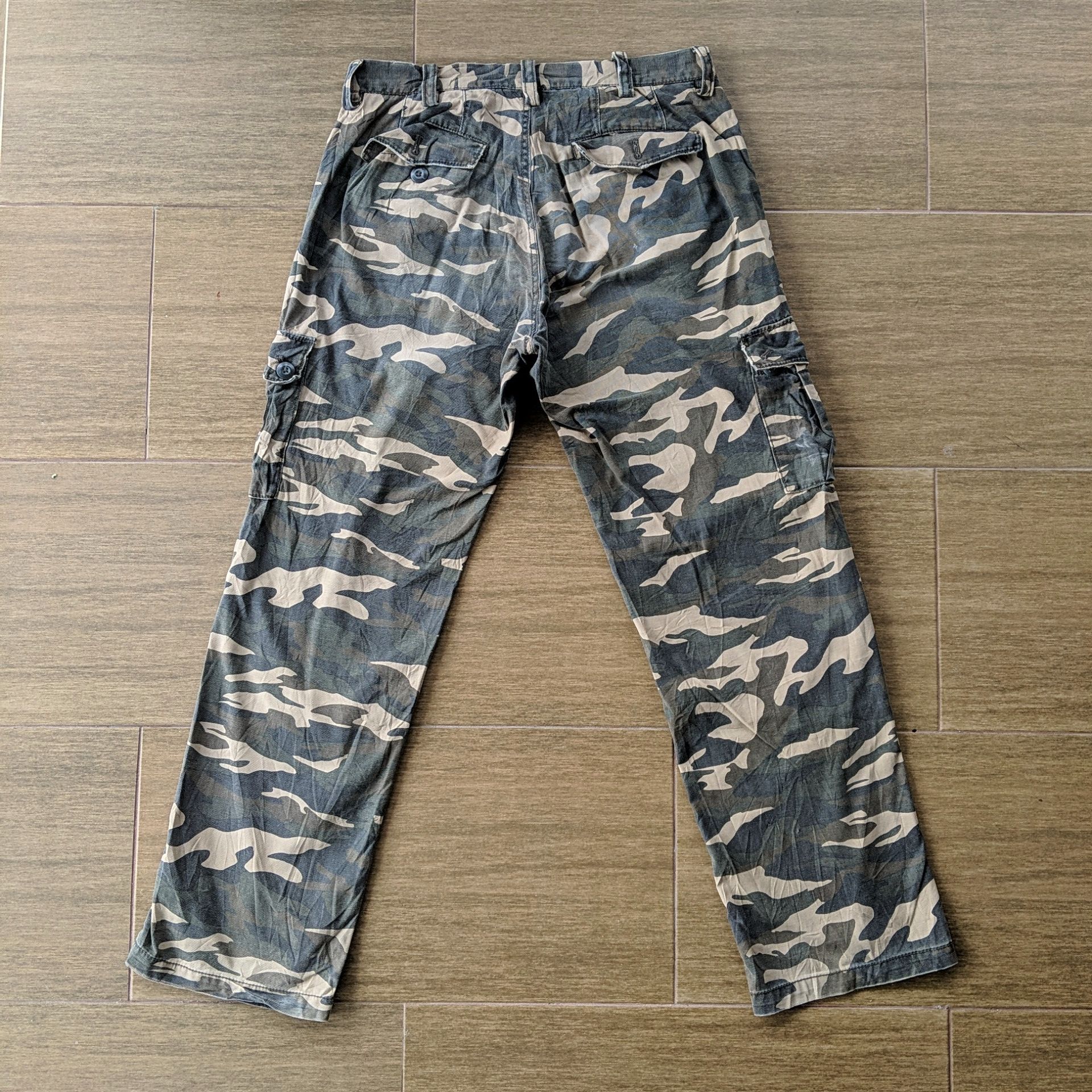 Japanese Brand W34 Vintage Takeo Kikuchi Camo Tactical Cargo Pants Size US 34 / EU 50 - 8 Thumbnail