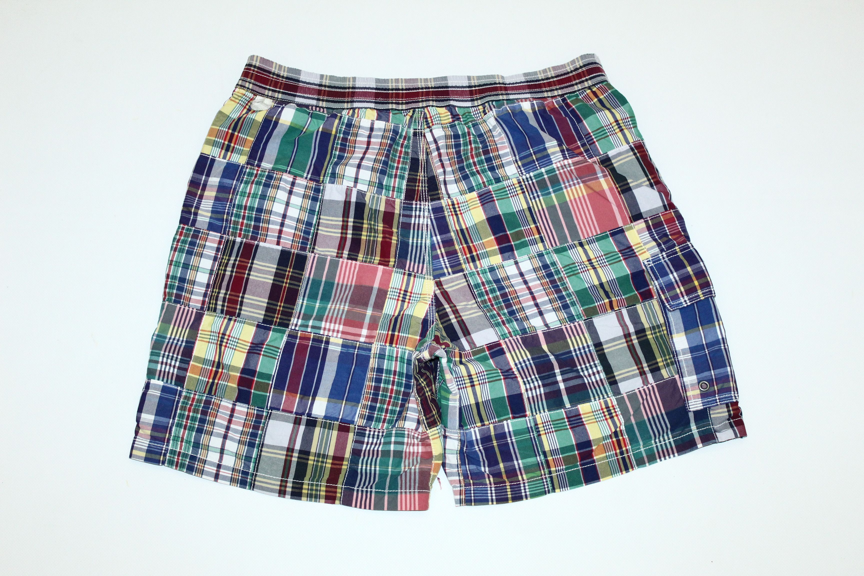 Polo Ralph Lauren 🔥 VTG 90s Polo Ralph Lauren Madras Patchwork Swim Shorts Size US 32 / EU 48 - 5 Thumbnail