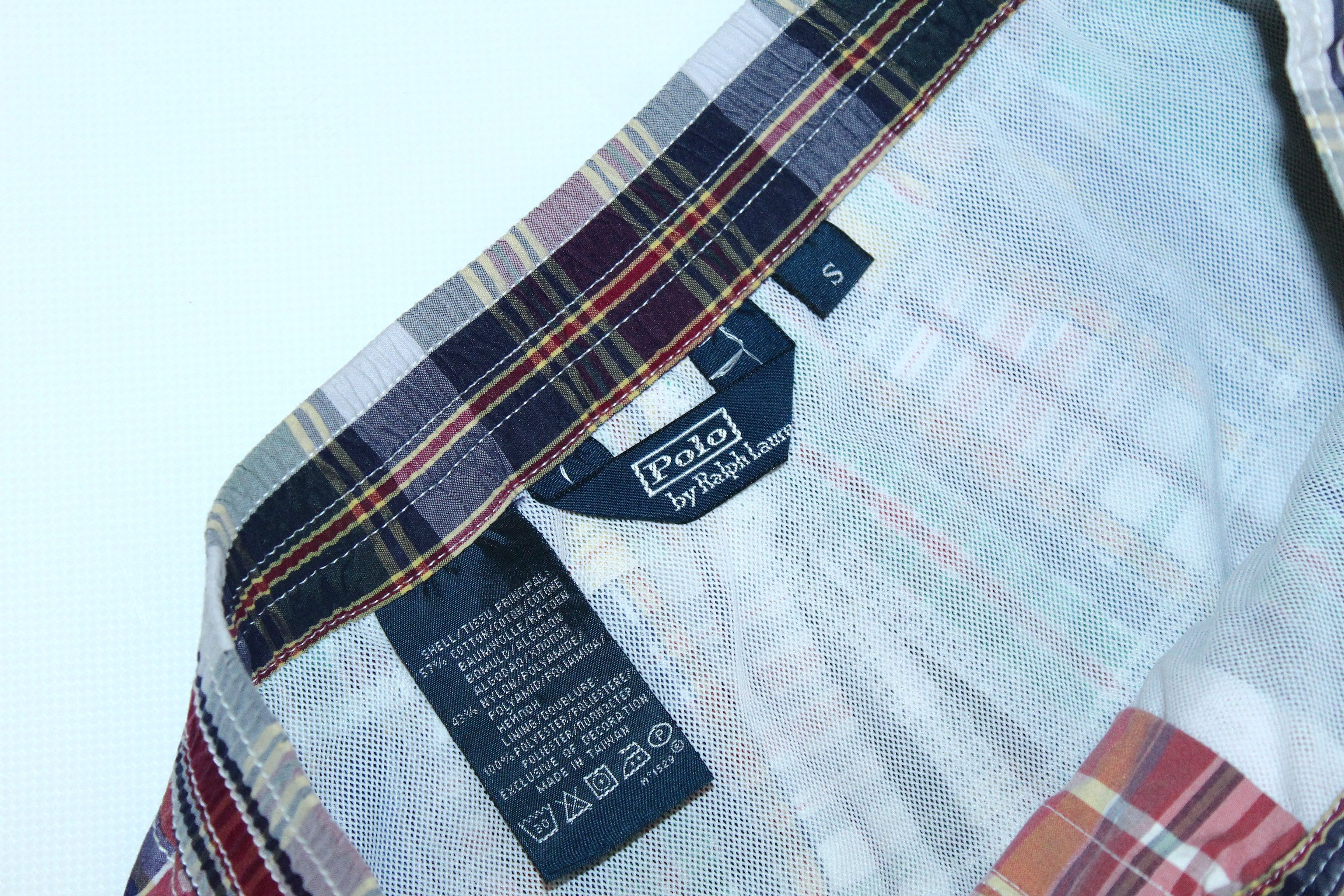 Polo Ralph Lauren 🔥 VTG 90s Polo Ralph Lauren Madras Patchwork Swim Shorts Size US 32 / EU 48 - 3 Thumbnail