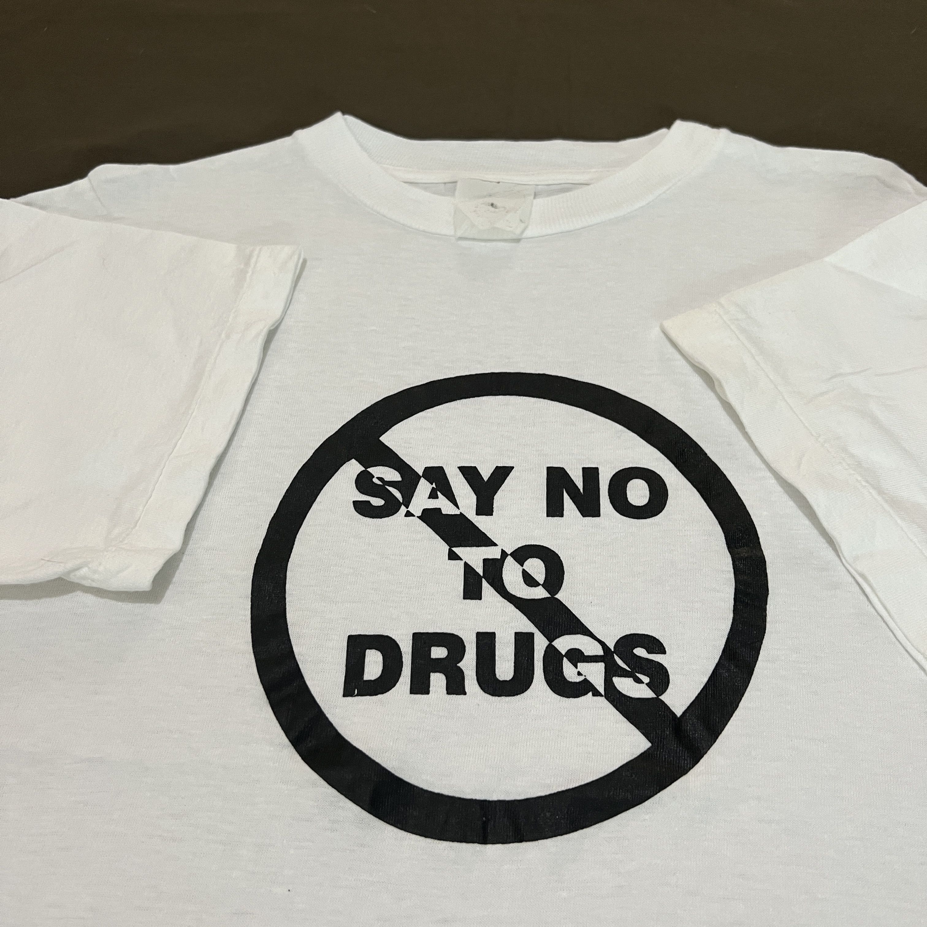 Vintage Vintage 90s Say No To Drugs Promo tee Shirt Size US M / EU 48-50 / 2 - 2 Thumbnail