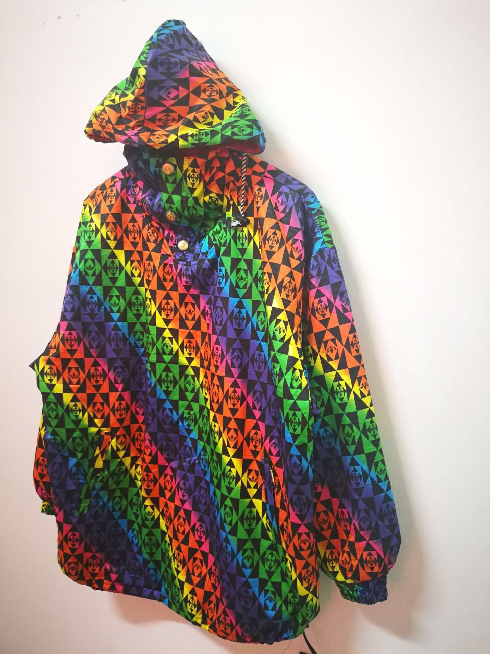 🔥Adidas Rainbow Multicolour Anork Hoodies FullOver jacket