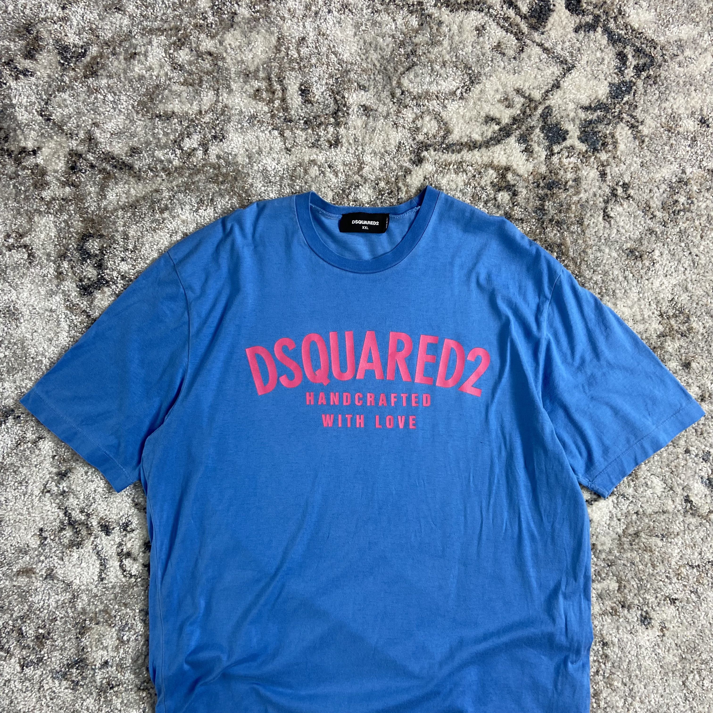 Dsquared2 RARE HANDCRAFTED WITH LOVE ORGANIC TEE DSQUARED2 CUTE TEE Size US XL / EU 56 / 4 - 2 Thumbnail