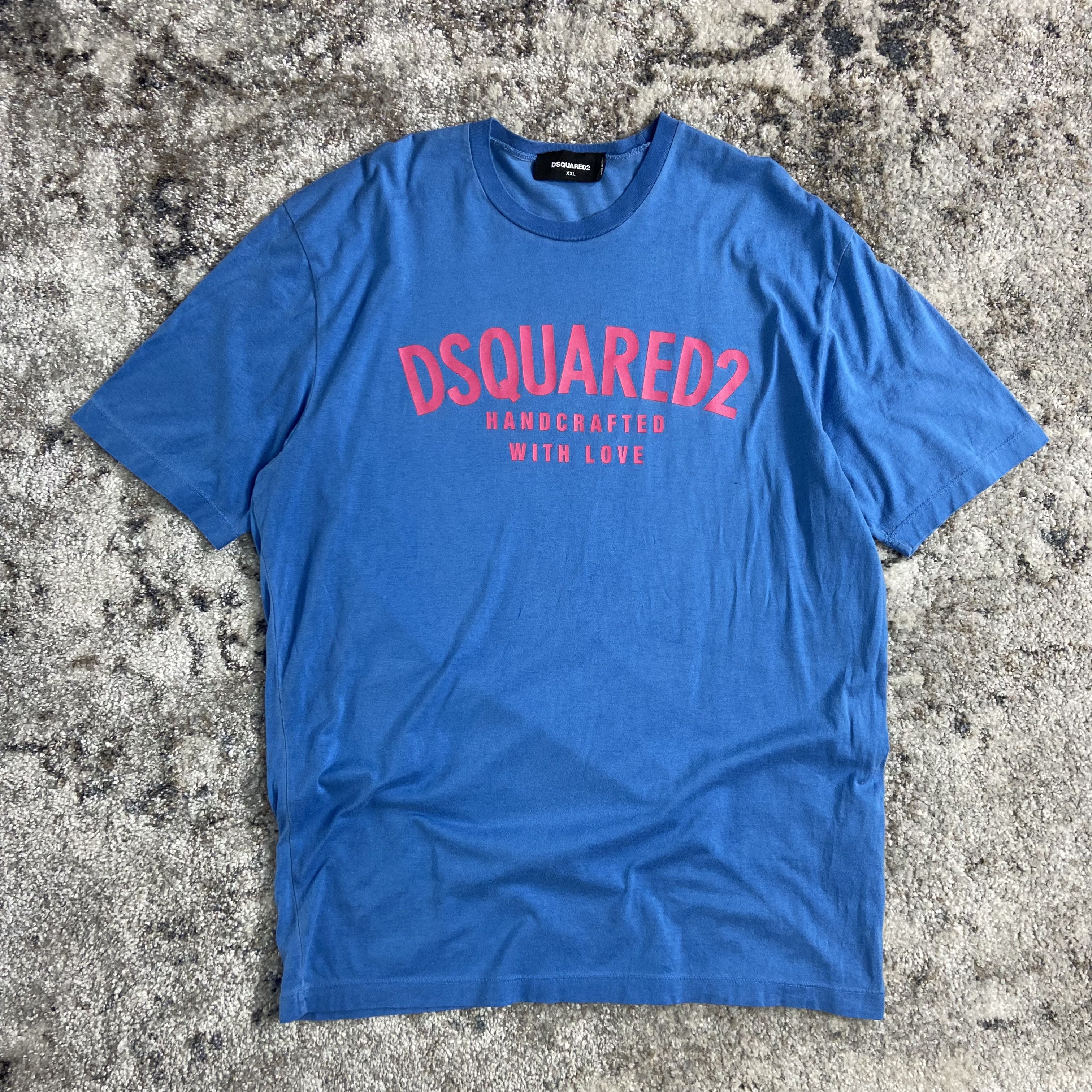 Dsquared2 RARE HANDCRAFTED WITH LOVE ORGANIC TEE DSQUARED2 CUTE TEE Size US XL / EU 56 / 4 - 1 Thumbnail