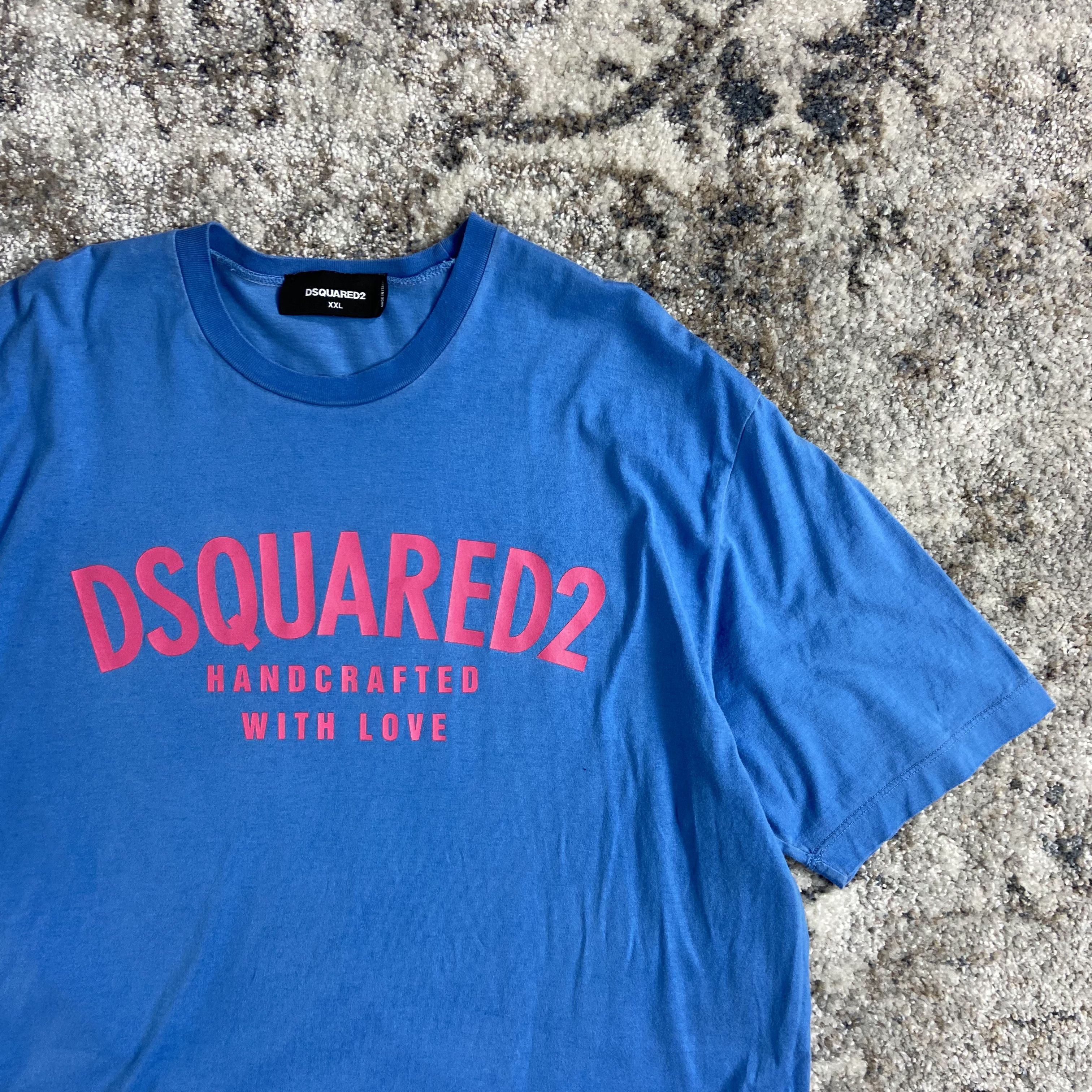 Dsquared2 RARE HANDCRAFTED WITH LOVE ORGANIC TEE DSQUARED2 CUTE TEE Size US XL / EU 56 / 4 - 3 Thumbnail