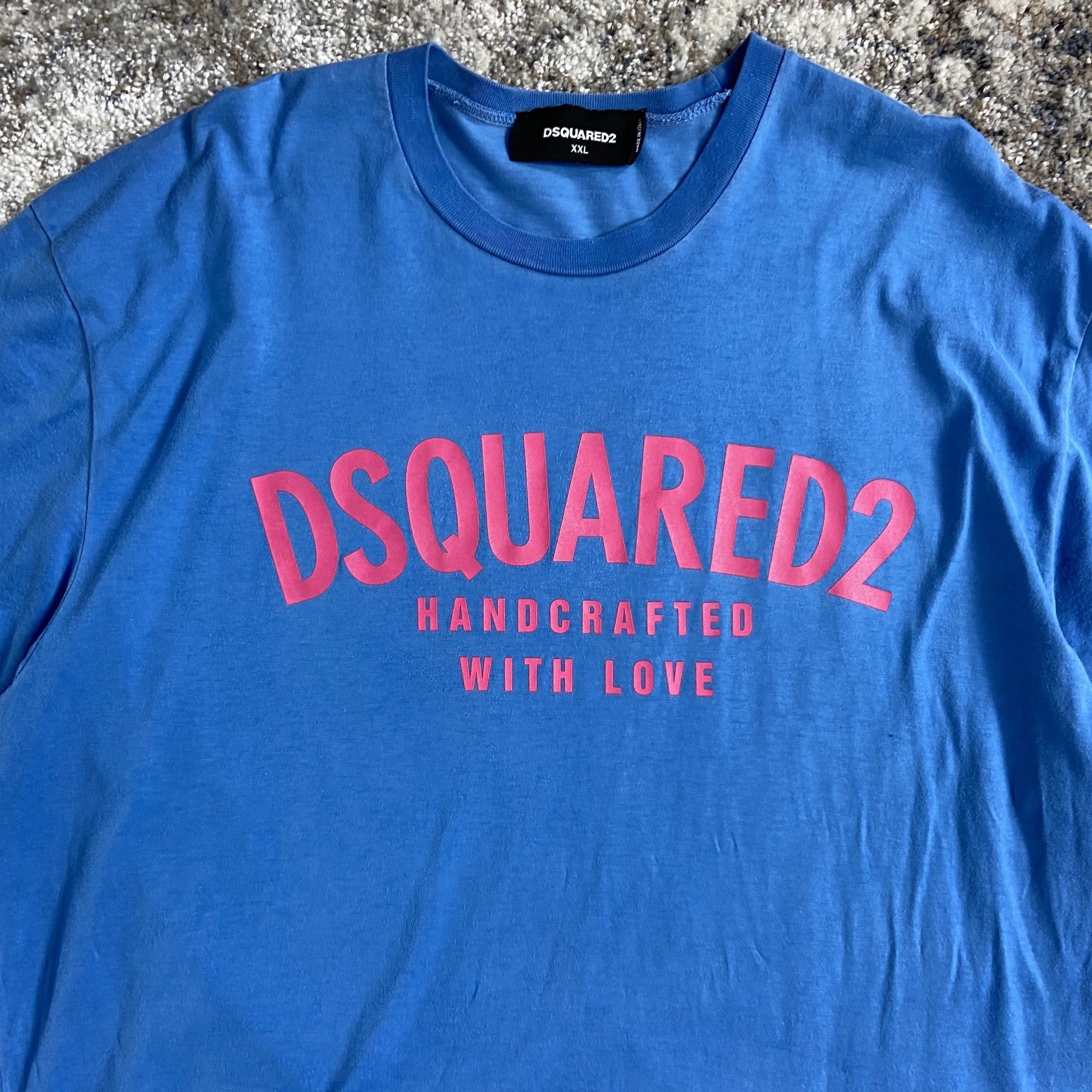 Dsquared2 RARE HANDCRAFTED WITH LOVE ORGANIC TEE DSQUARED2 CUTE TEE Size US XL / EU 56 / 4 - 4 Thumbnail