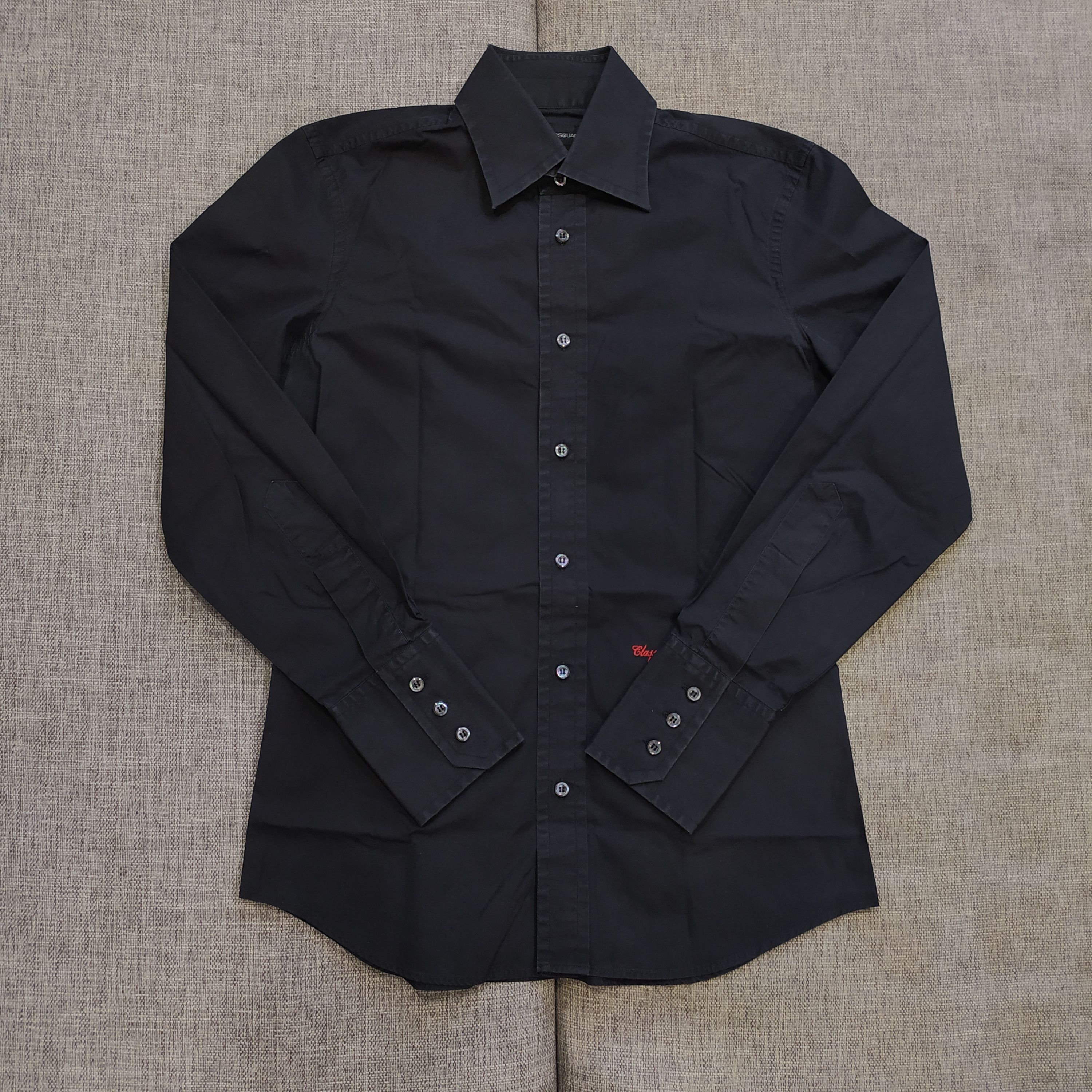 Dsquared2 × Vintage Vintage Dsquared2 Luxury Class Act logo Total Black shirt Size US M / EU 48-50 / 2 - 1 Thumbnail