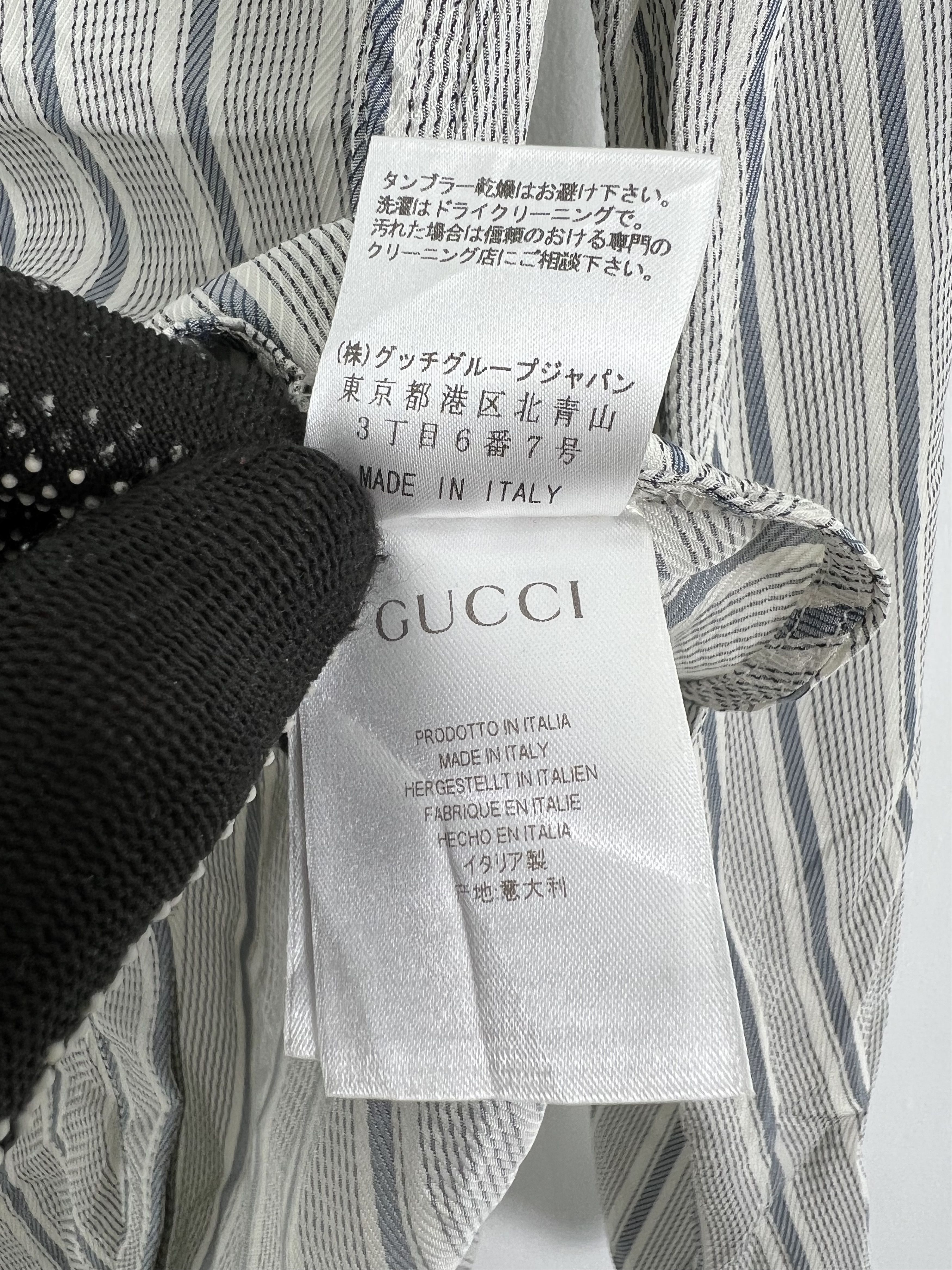 Gucci Gucci Striped Shirt (38) GTMPT083 Size XS / US 0-2 / IT 36-38 - 6 Thumbnail