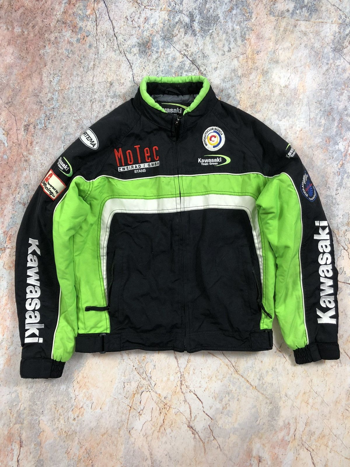 image of Racing Vintage Jacket Kawasaki in Green, Men's (Size Medium)