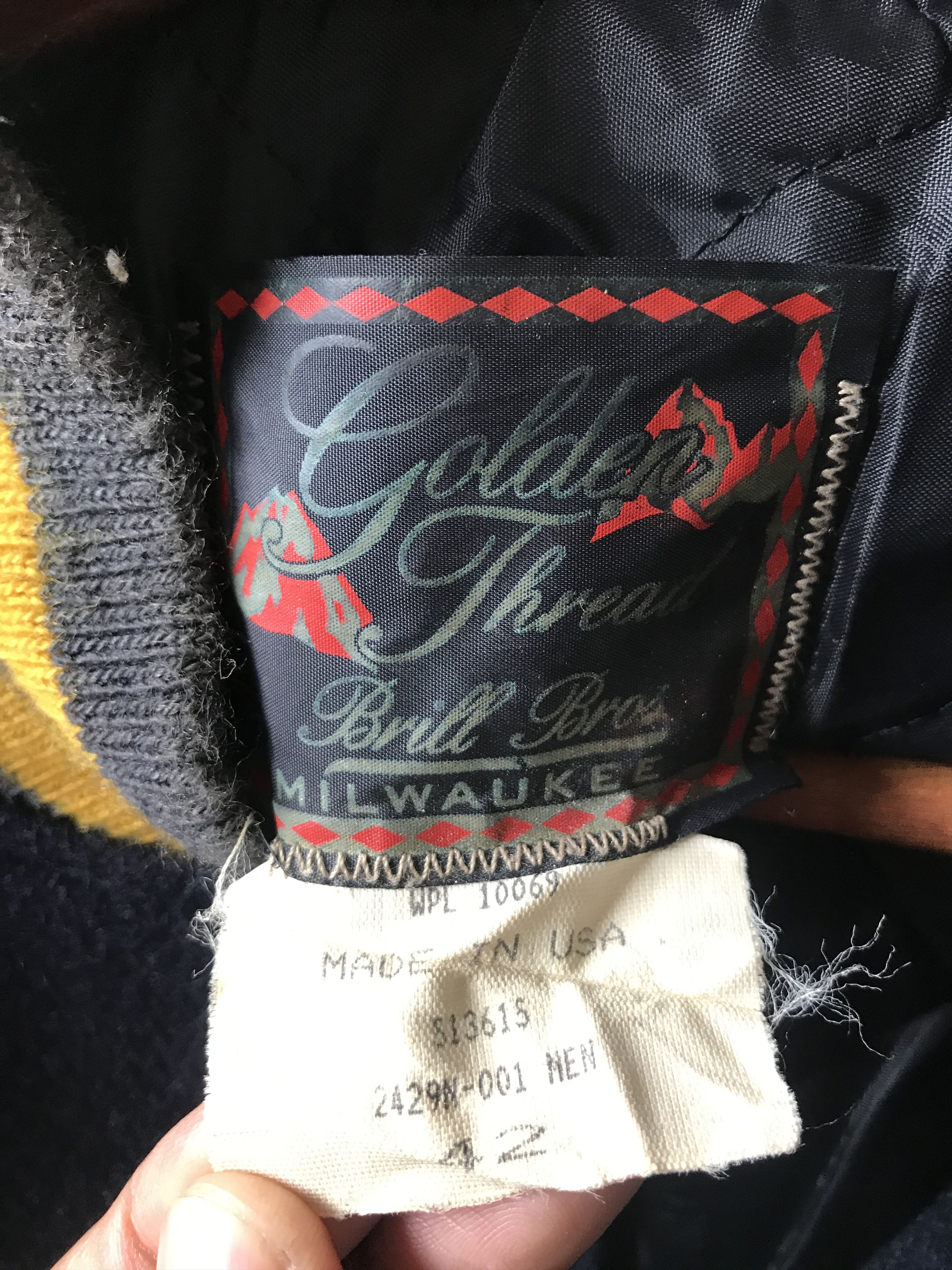Other Vintage Golden Thread Varsity Jacket Cowhide Leather Sleeves Size US M / EU 48-50 / 2 - 11 Thumbnail