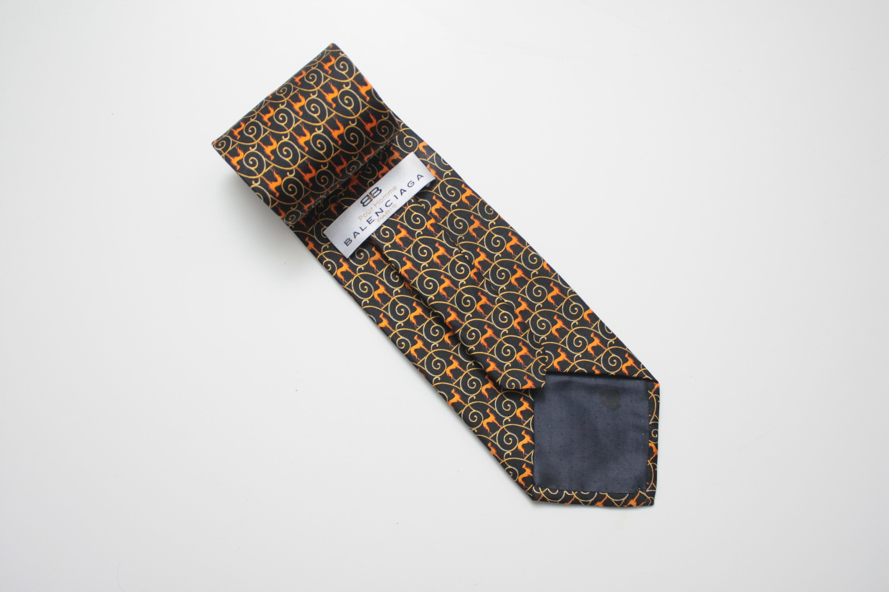 Balenciaga Balenciaga Paris Pour Homme Silk Tie Made In Italy Size ONE SIZE - 1 Thumbnail