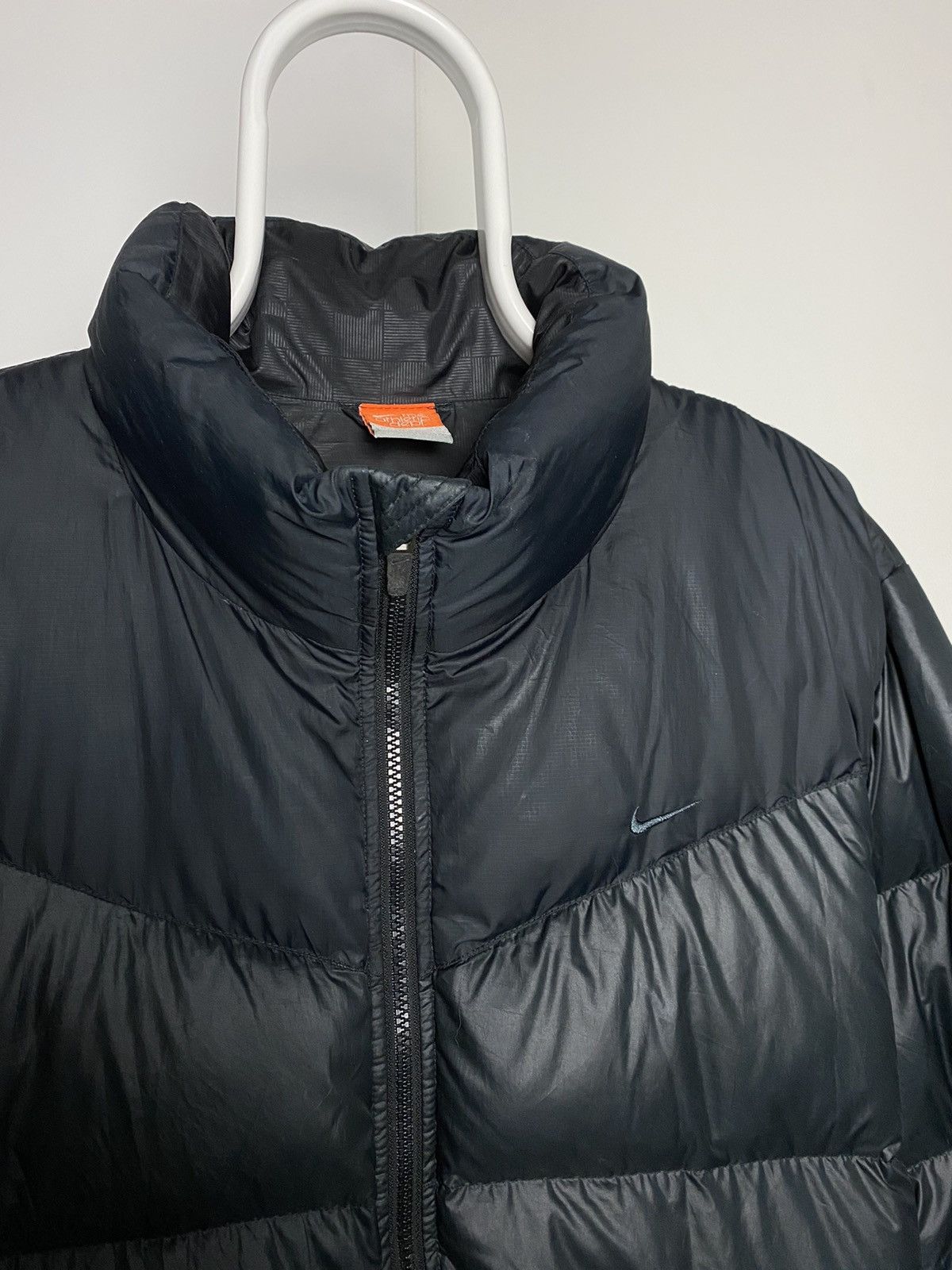 Nike × Vintage Nike vintage black puffer jacket small swoosh Size US XL / EU 56 / 4 - 2 Thumbnail