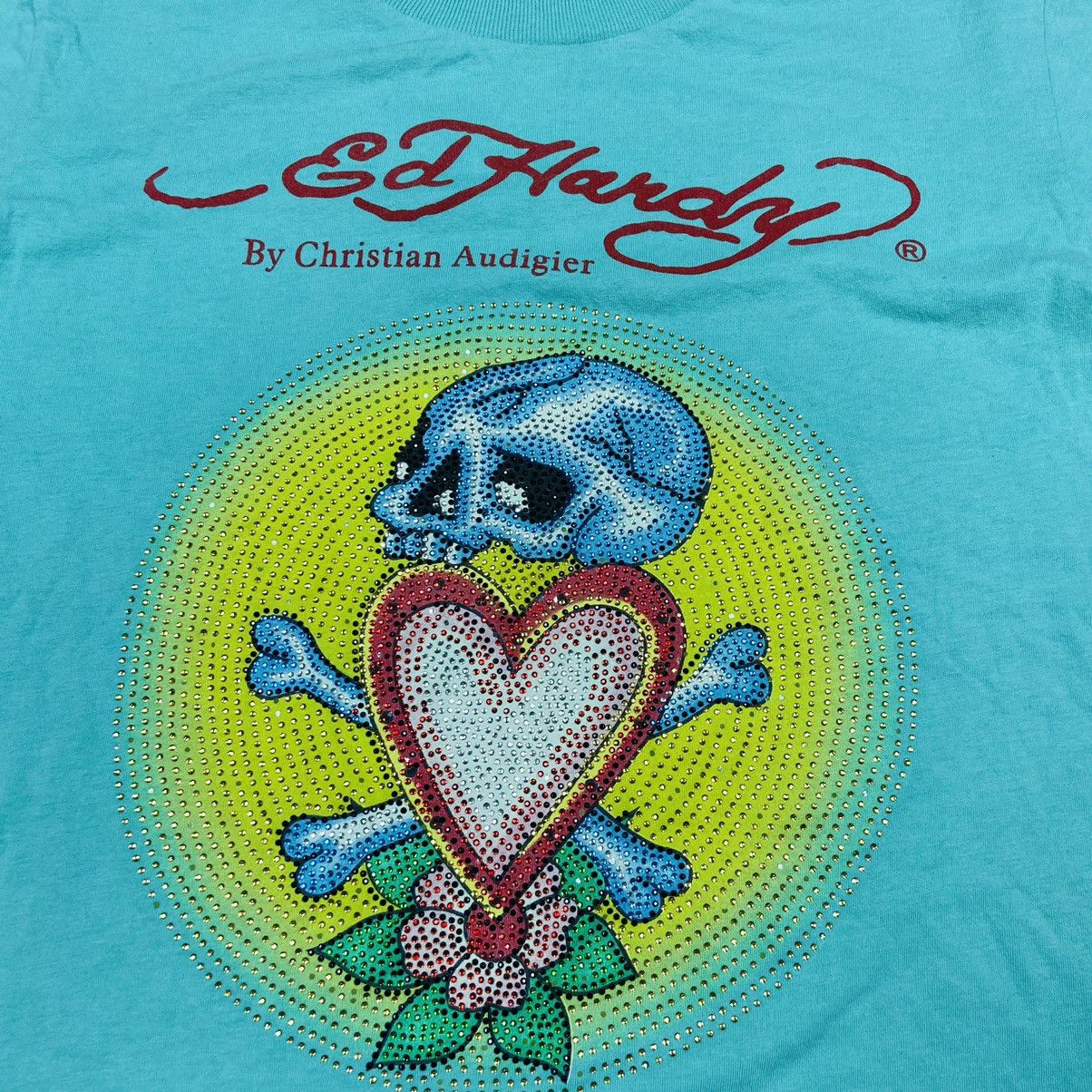 Christian Audigier ED HARDY Y2K RETRO PUNK SWAROVSKI RARE TOP TANK - 869 Size XL / US 12-14 / IT 48-50 - 8 Thumbnail