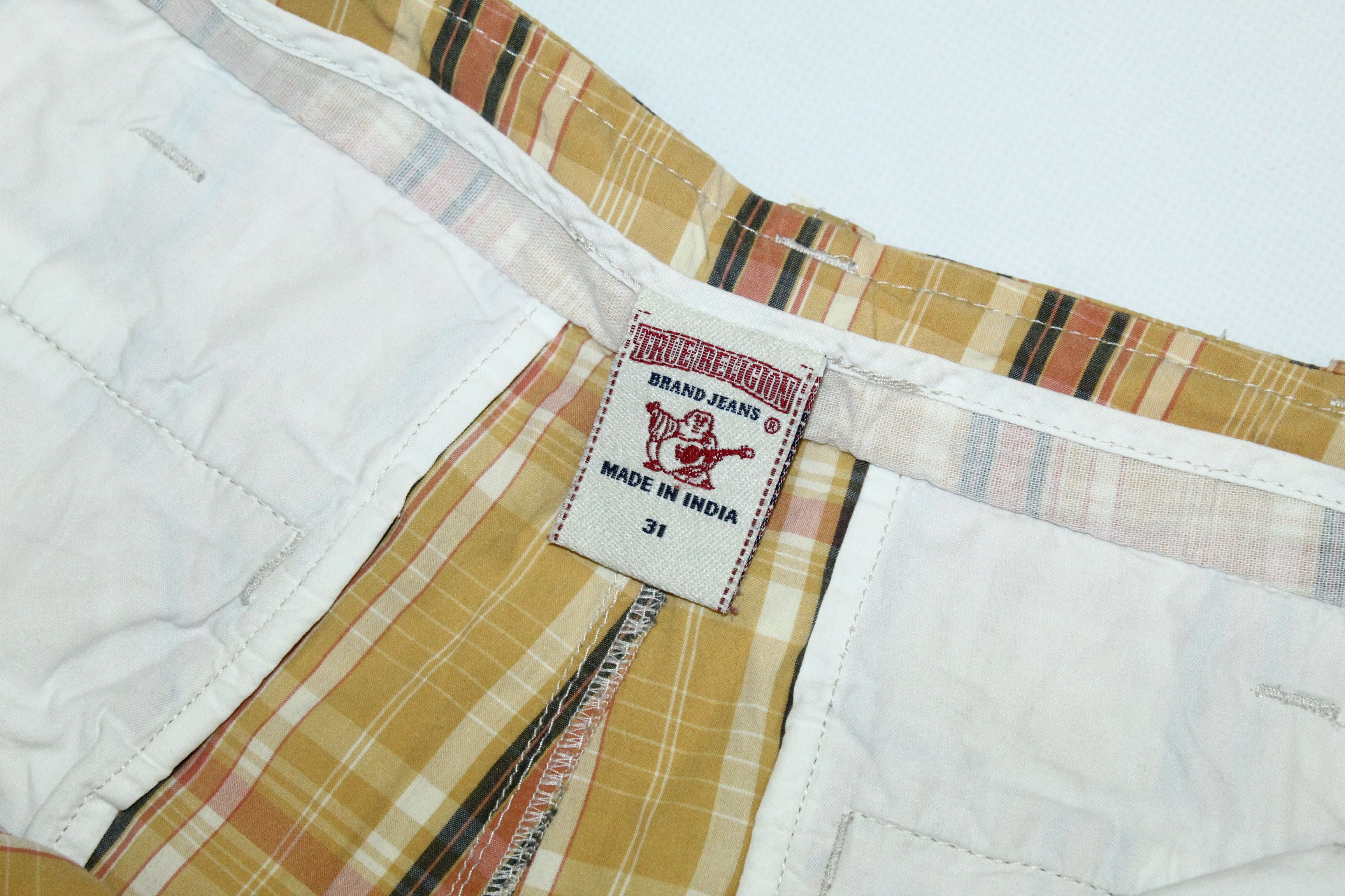True Religion True Religion Madras Bermuda Cargo Shorts Size US 34 / EU 50 - 5 Thumbnail
