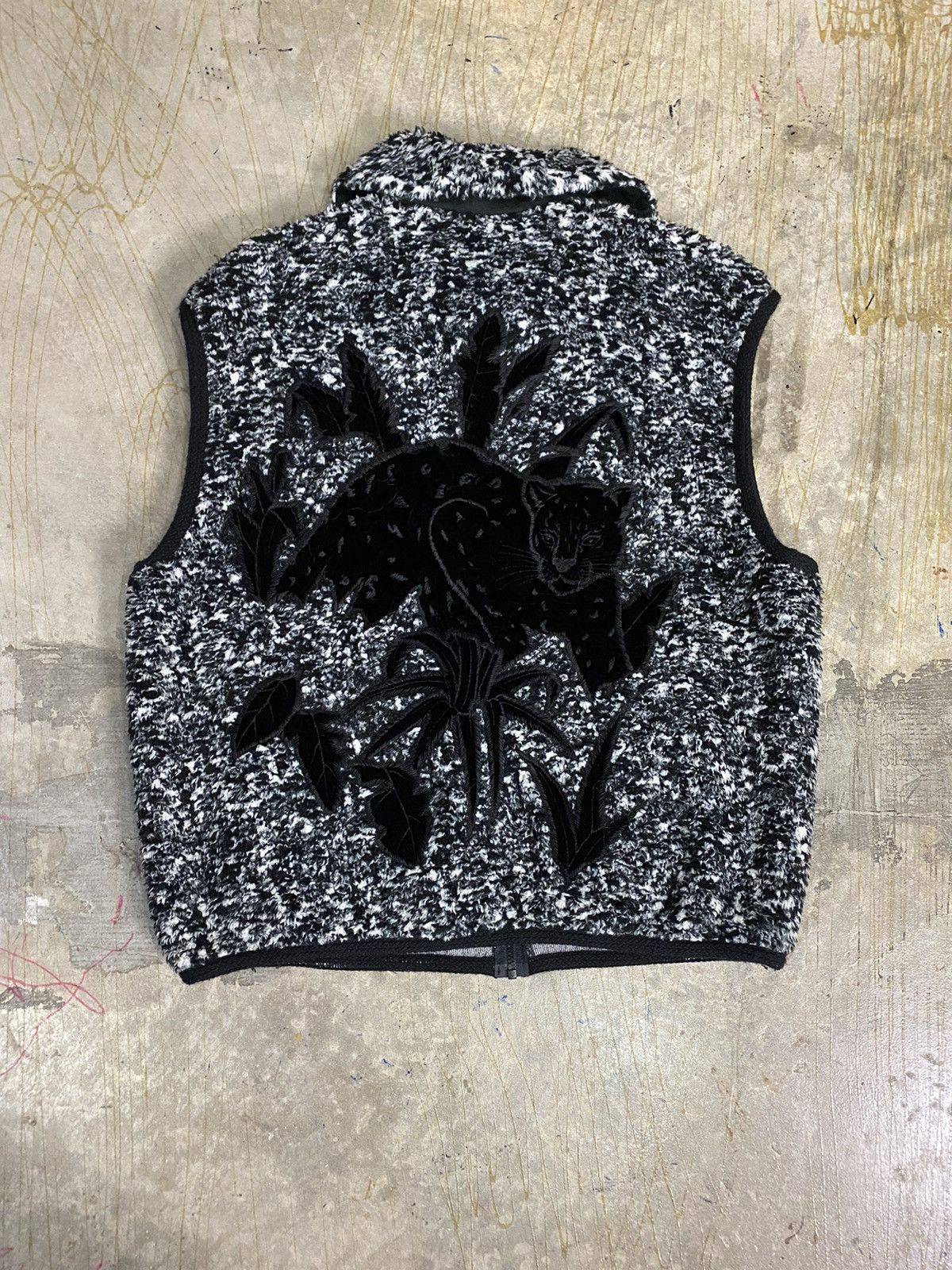 Japanese Brand 90s GOJI Japan black panther embroidered fleece Size US M / EU 48-50 / 2 - 2 Thumbnail