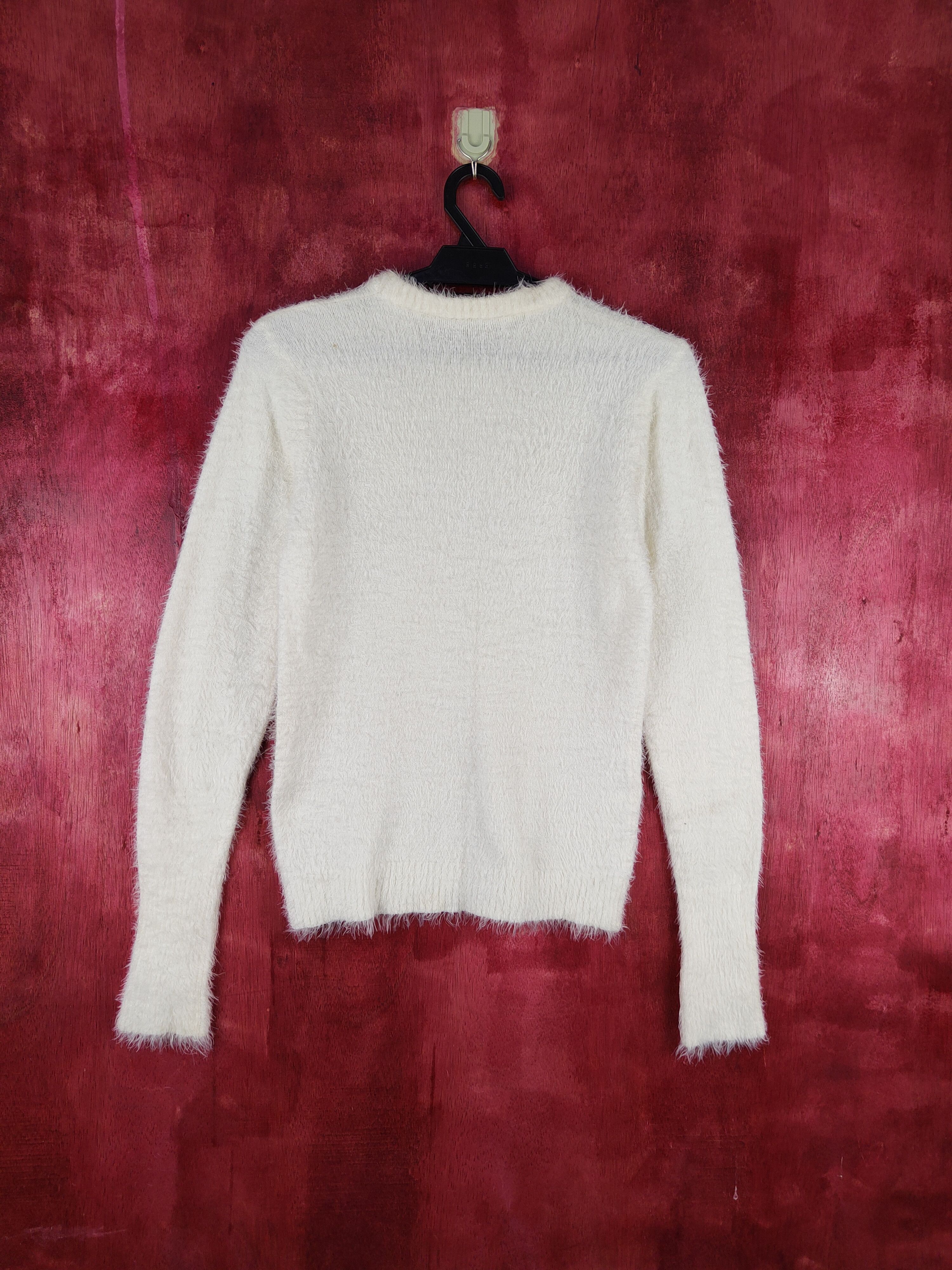 Homespun Knitwear × Japanese Brand × Vintage DLS Japan Ivory Shag Shaggy Fur Mohair Knitwear #BB595 Size S / US 4 / IT 40 - 7 Thumbnail