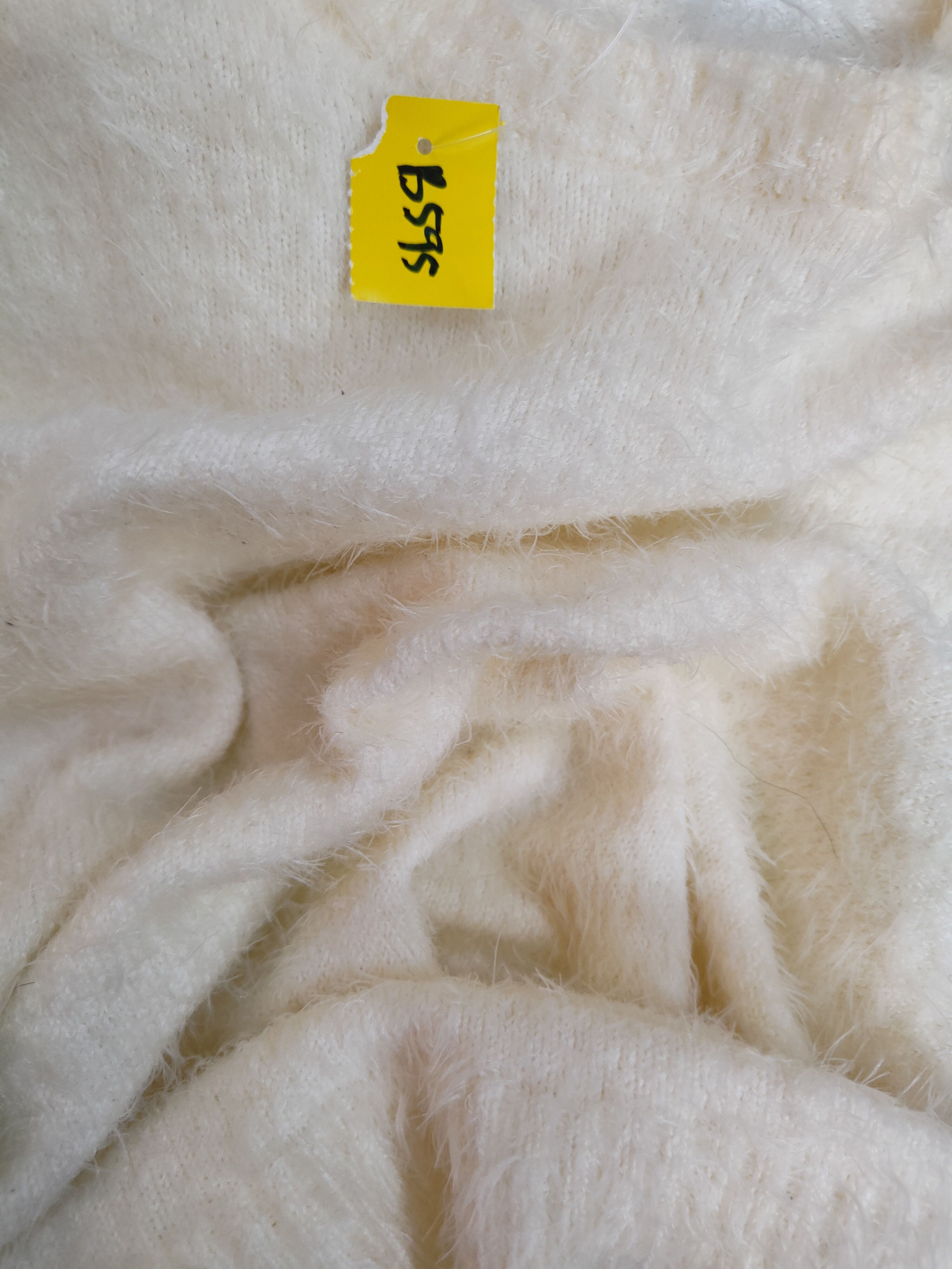 Homespun Knitwear × Japanese Brand × Vintage DLS Japan Ivory Shag Shaggy Fur Mohair Knitwear #BB595 Size S / US 4 / IT 40 - 10 Thumbnail