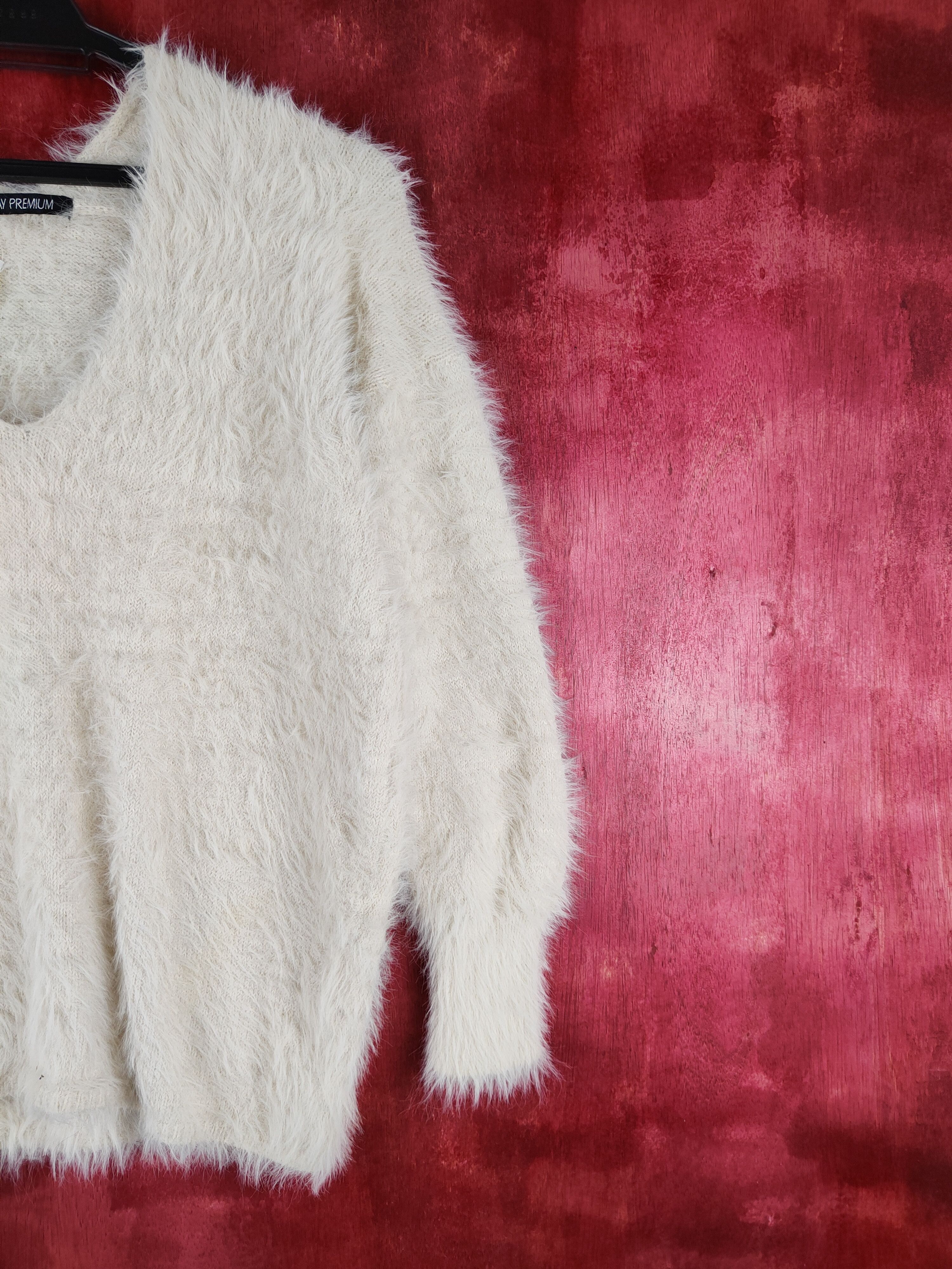 Homespun Knitwear × Japanese Brand DLS Spray Premium Shag Shaggy Fur Mohair Knitwear #BB598 Size M / US 6-8 / IT 42-44 - 5 Thumbnail