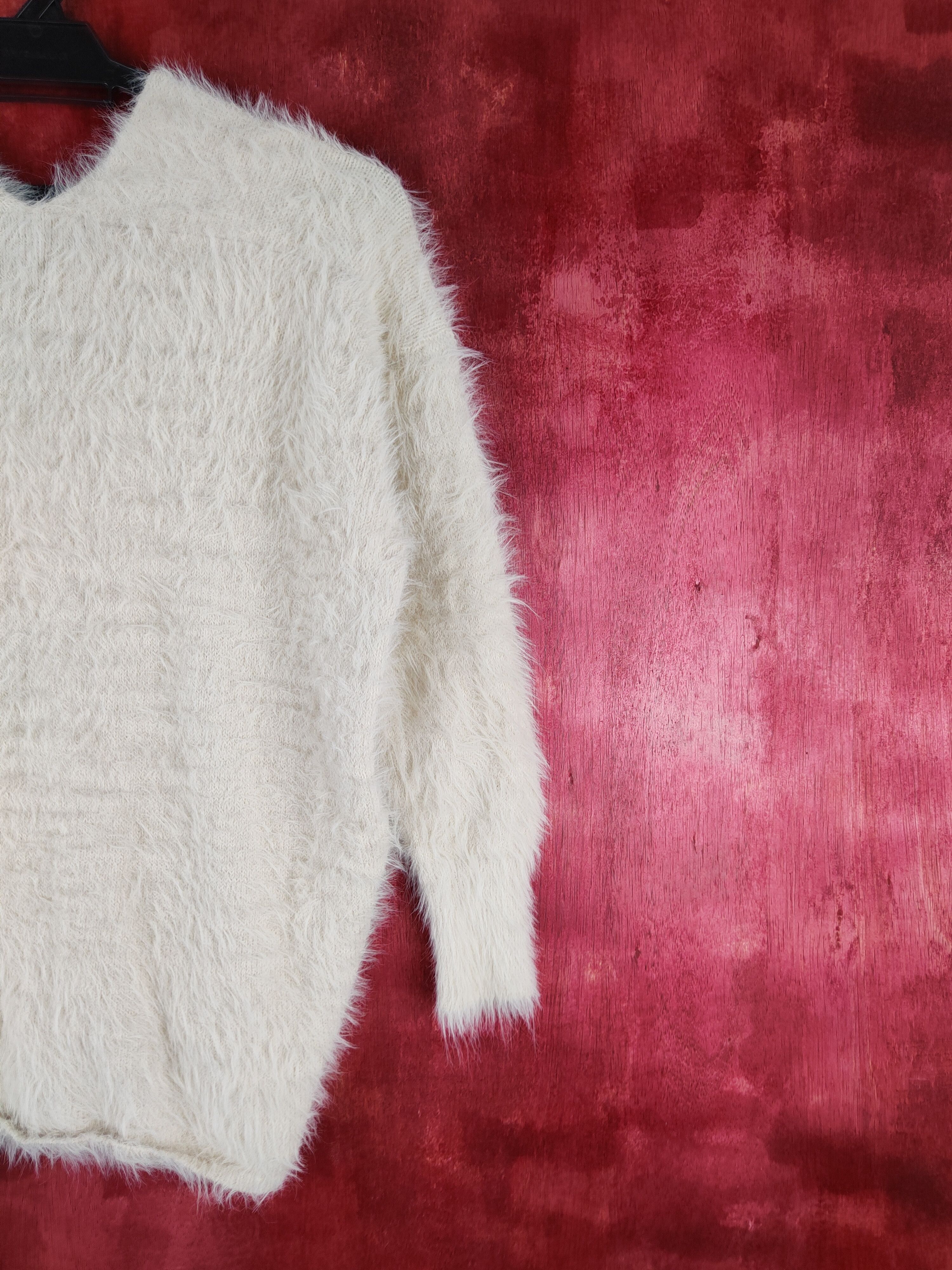 Homespun Knitwear × Japanese Brand DLS Spray Premium Shag Shaggy Fur Mohair Knitwear #BB598 Size M / US 6-8 / IT 42-44 - 9 Thumbnail