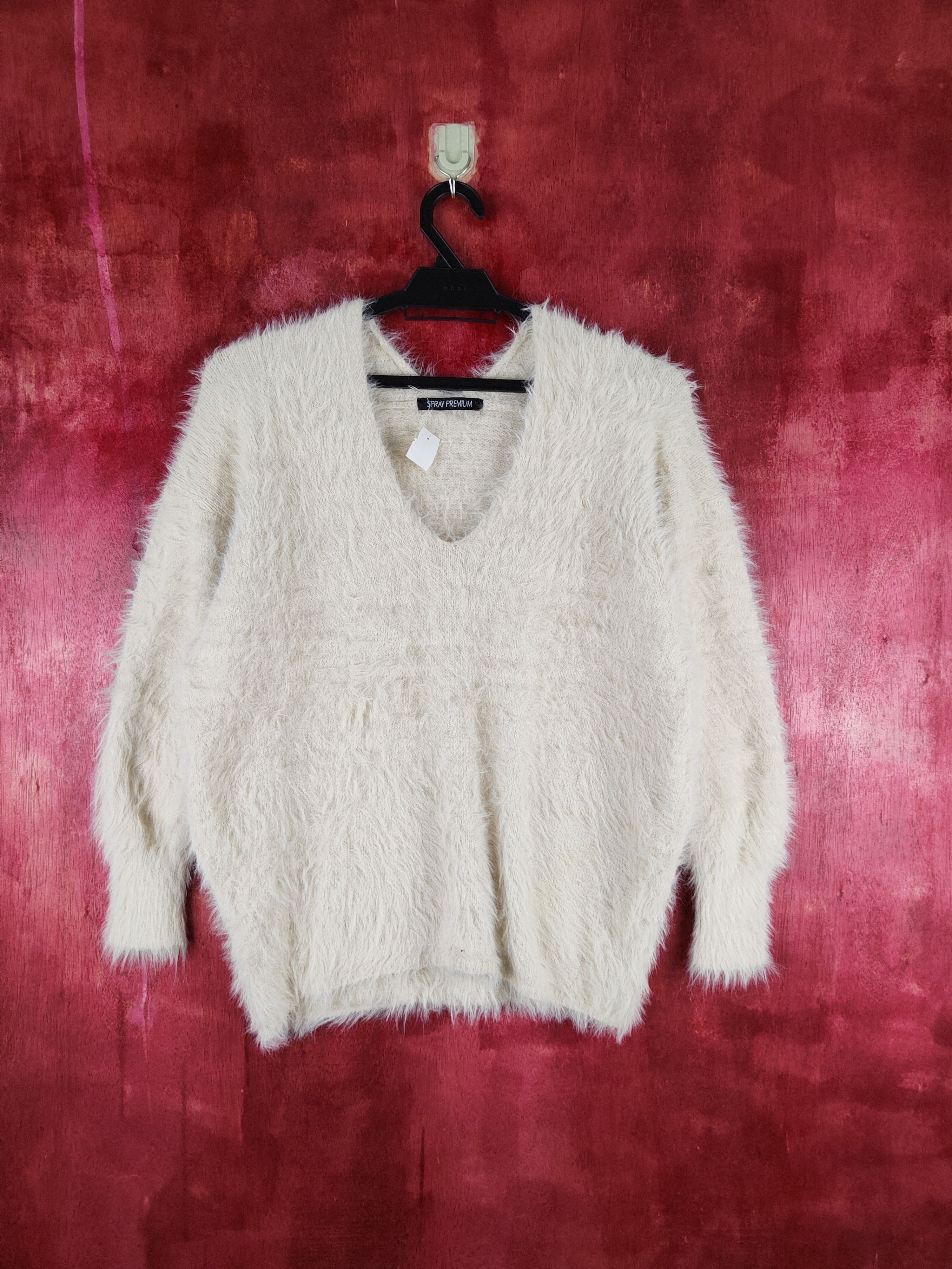 Homespun Knitwear × Japanese Brand DLS Spray Premium Shag Shaggy Fur Mohair Knitwear #BB598 Size M / US 6-8 / IT 42-44 - 1 Thumbnail