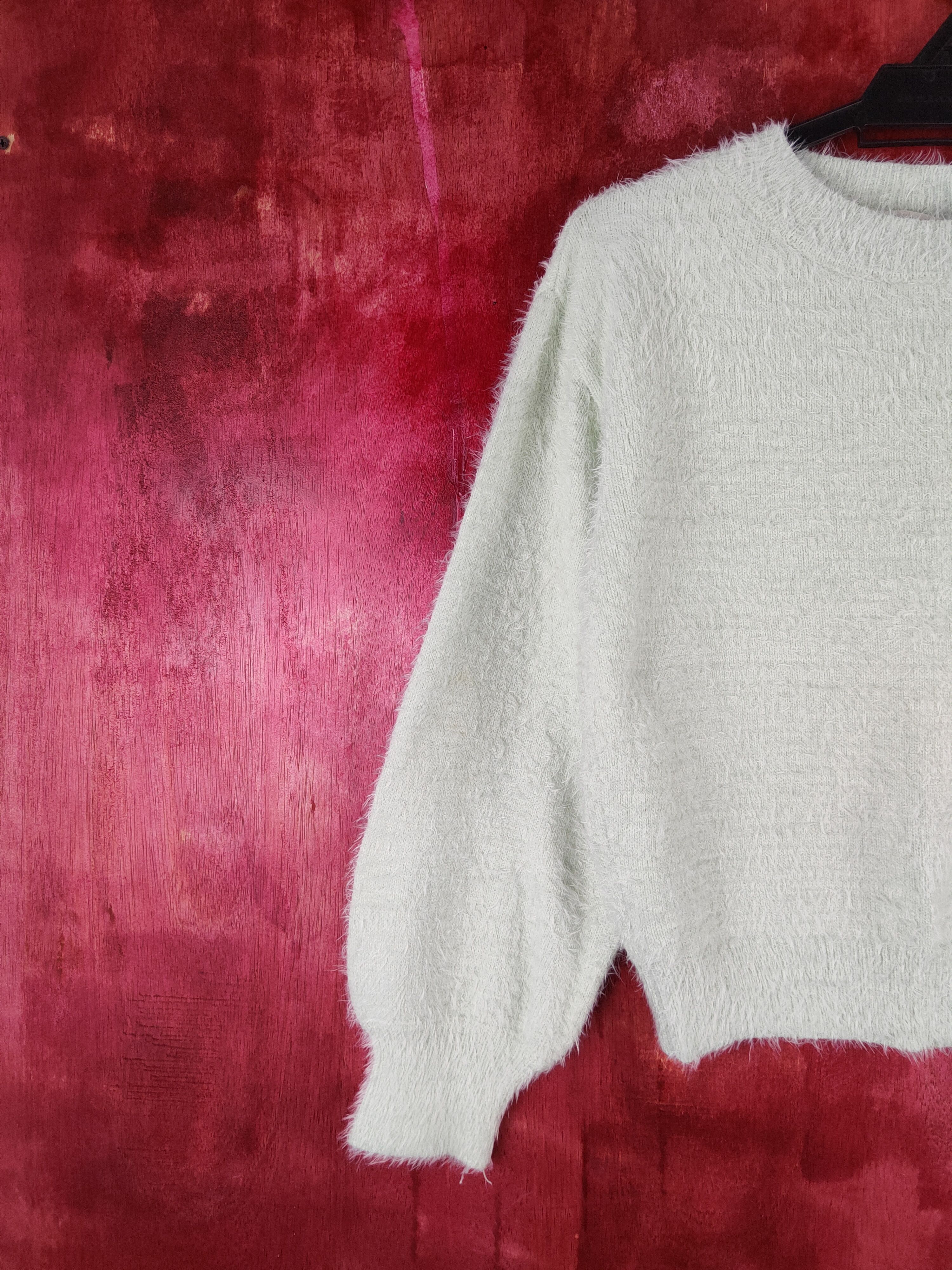 Homespun Knitwear × Japanese Brand DLS Earth Music & Ecology Shag Fur Mohair Knitwear #BB606 Size S / US 4 / IT 40 - 3 Thumbnail
