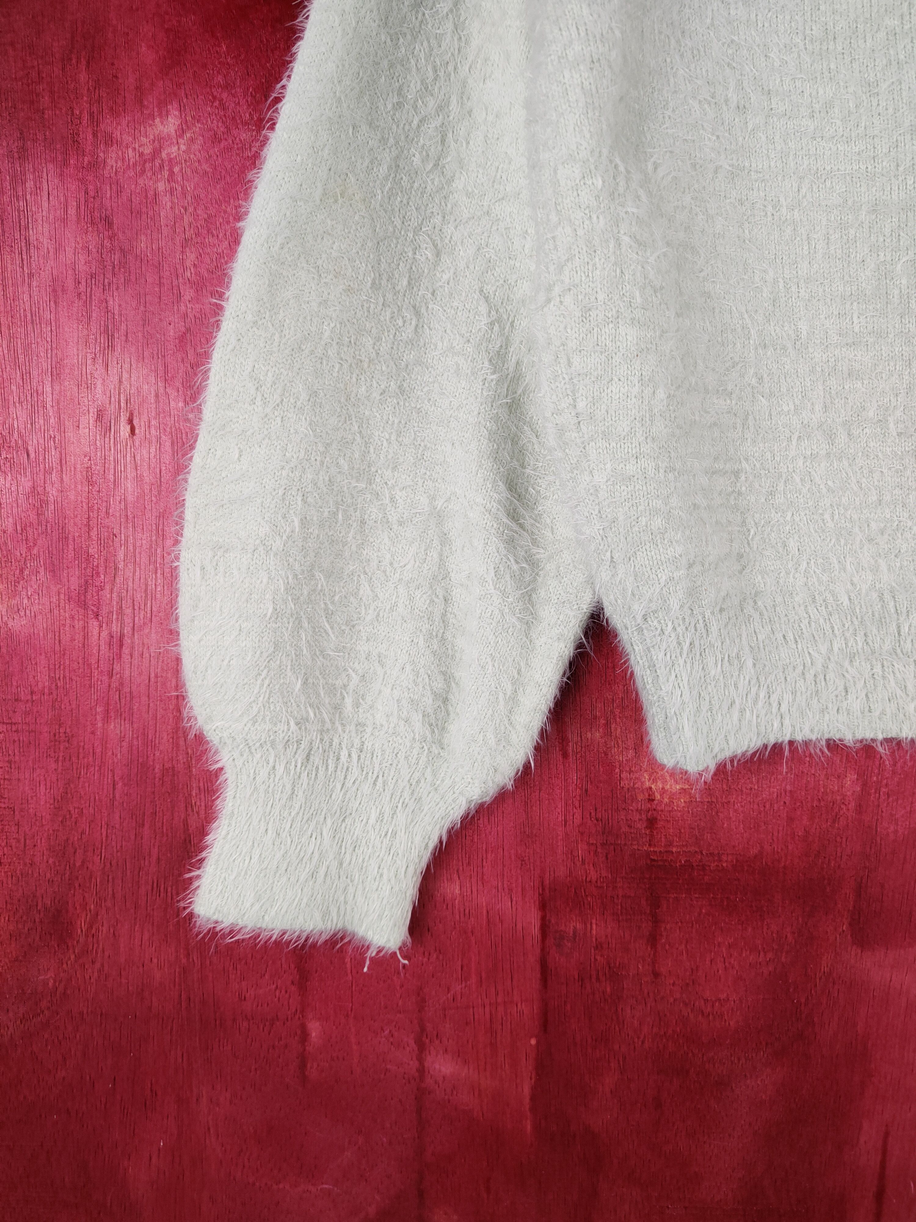 Homespun Knitwear × Japanese Brand DLS Earth Music & Ecology Shag Fur Mohair Knitwear #BB606 Size S / US 4 / IT 40 - 4 Thumbnail