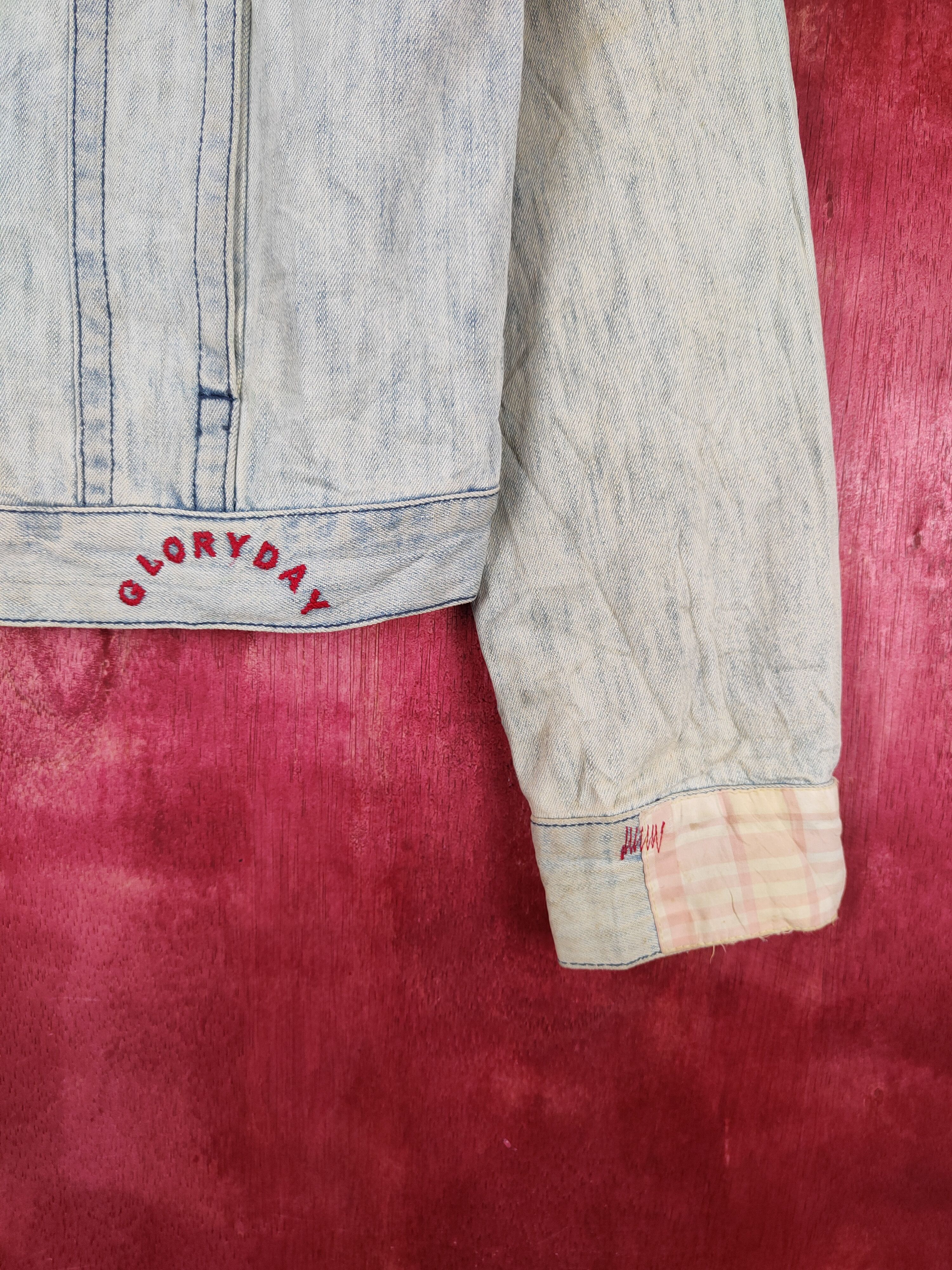 Japanese Brand Popsycham patchwork Blue Faded Denim Jackets #S644 Size S / US 4 / IT 40 - 8 Thumbnail