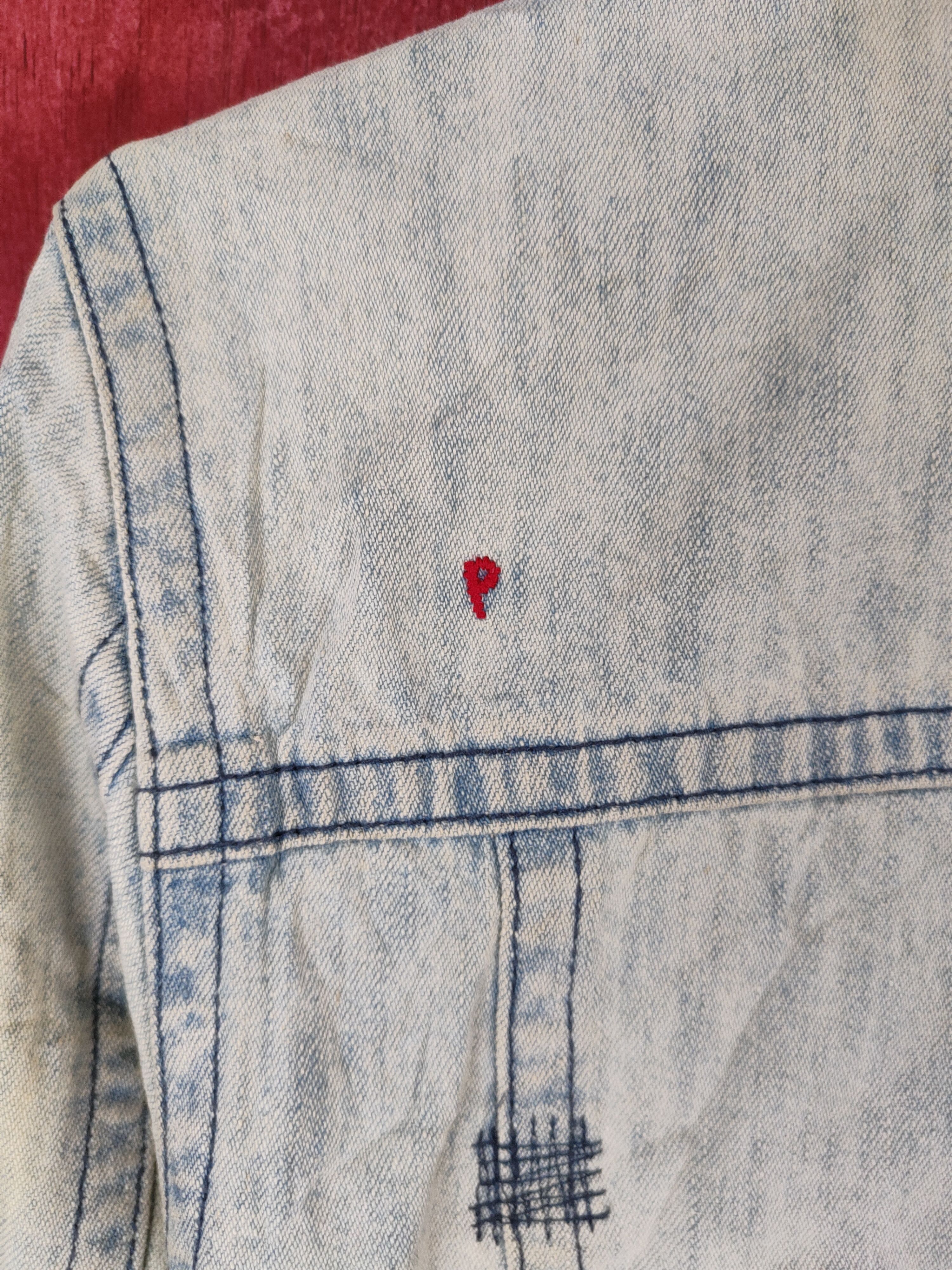 Japanese Brand Popsycham patchwork Blue Faded Denim Jackets #S644 Size S / US 4 / IT 40 - 12 Thumbnail