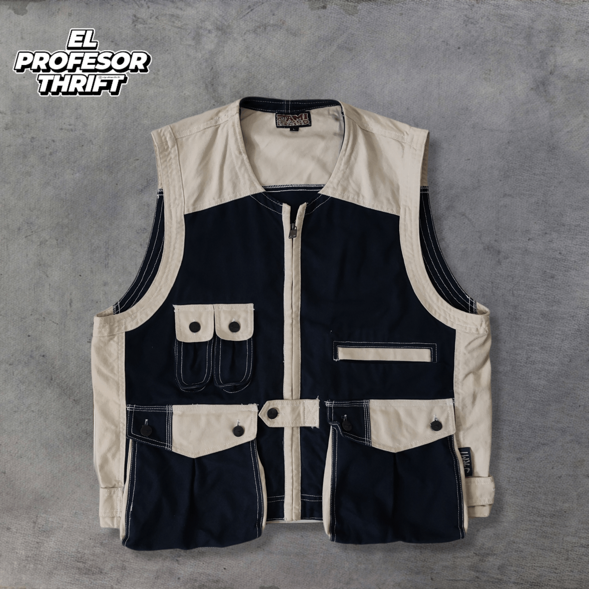 Vintage Jami Island Denim Tactical Vest