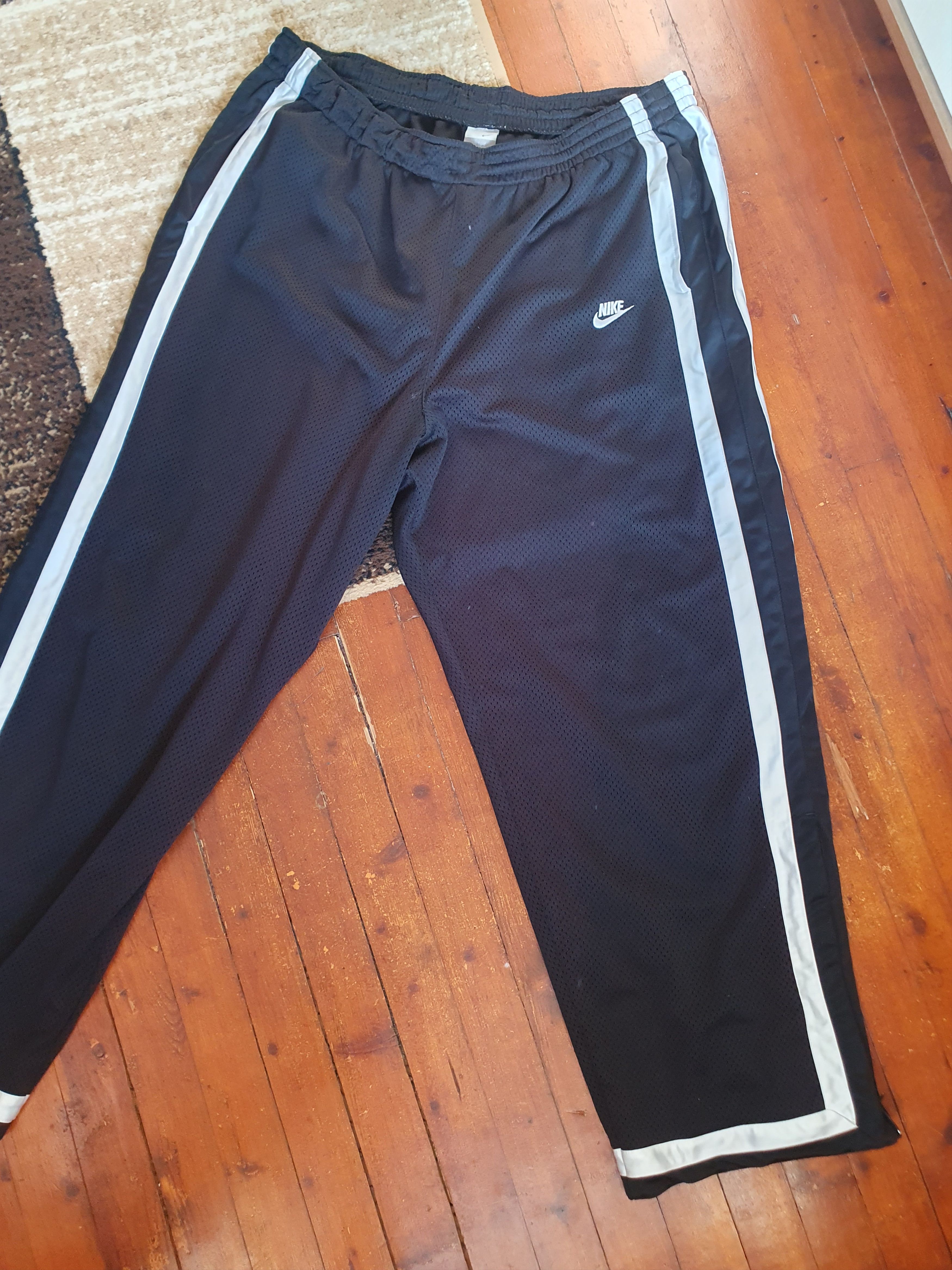 Nike × Vintage Nike Mesh Vtg gray tag SWAG Sweatpants,sz XXL Size US 34 / EU 50 - 1 Thumbnail