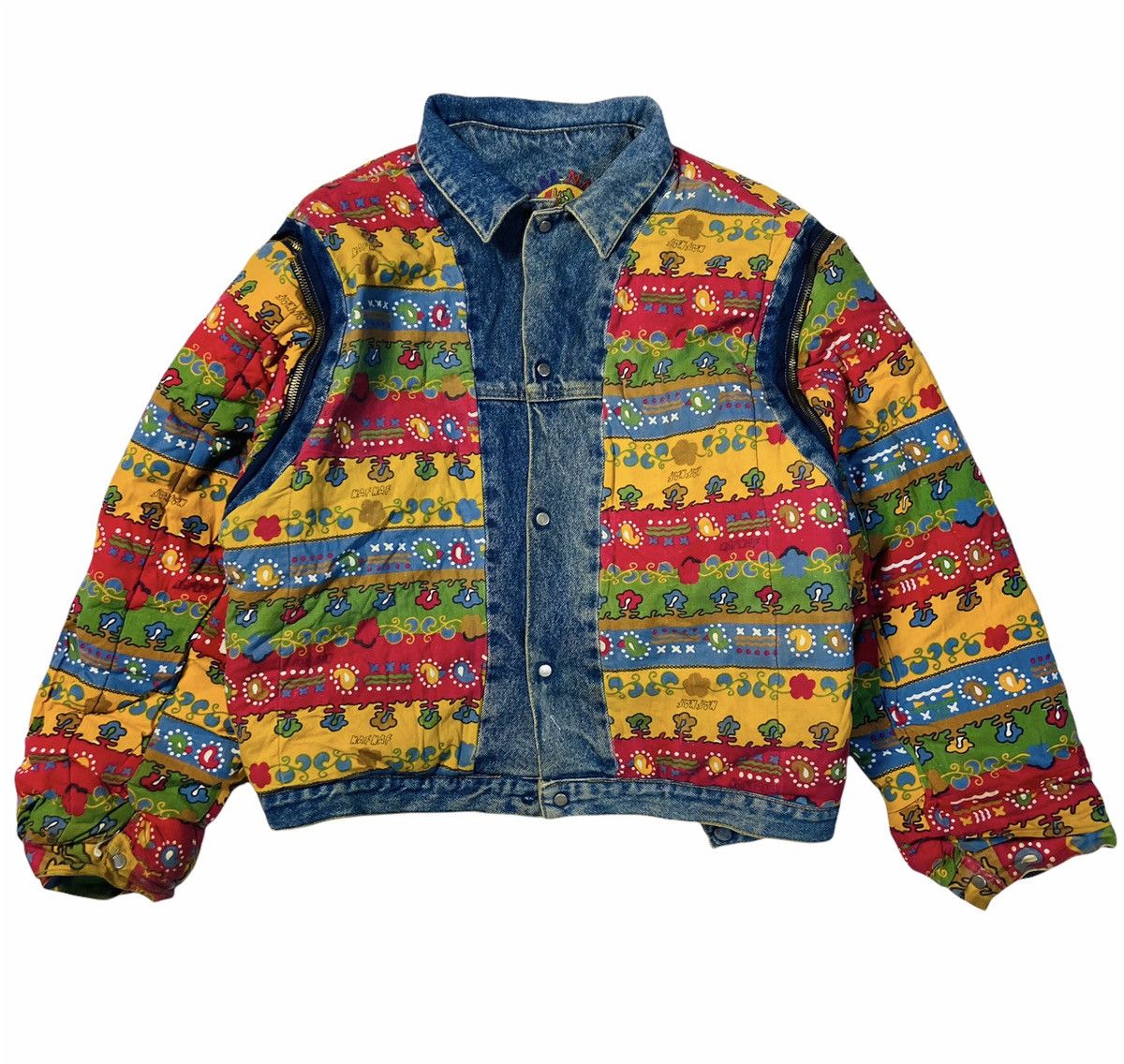 Issey Miyake NAF NAF ARCHIVE 1990s RARE REVERSIBLE JEANS JACKET - № 2139 Size US M / EU 48-50 / 2 - 2 Thumbnail