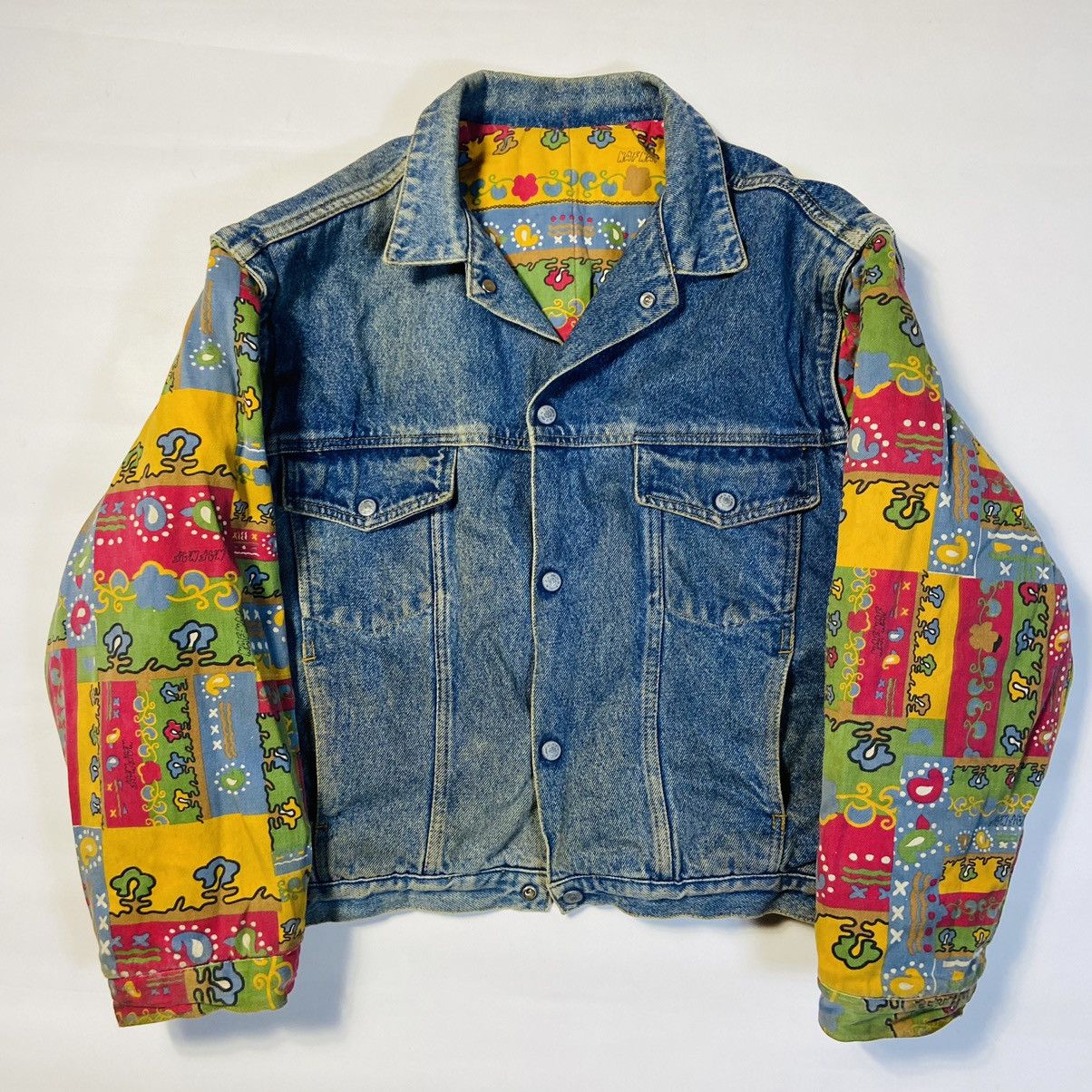 Issey Miyake NAF NAF ARCHIVE 1990s RARE REVERSIBLE JEANS JACKET - № 2139 Size US M / EU 48-50 / 2 - 3 Thumbnail