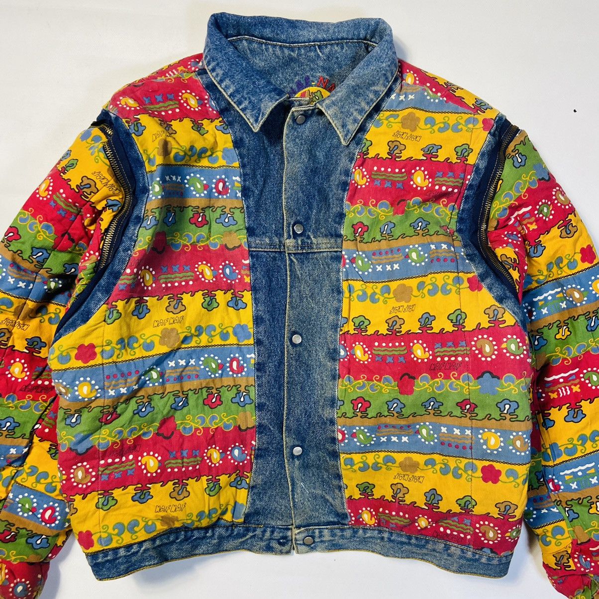 Issey Miyake NAF NAF ARCHIVE 1990s RARE REVERSIBLE JEANS JACKET - № 2139 Size US M / EU 48-50 / 2 - 9 Thumbnail