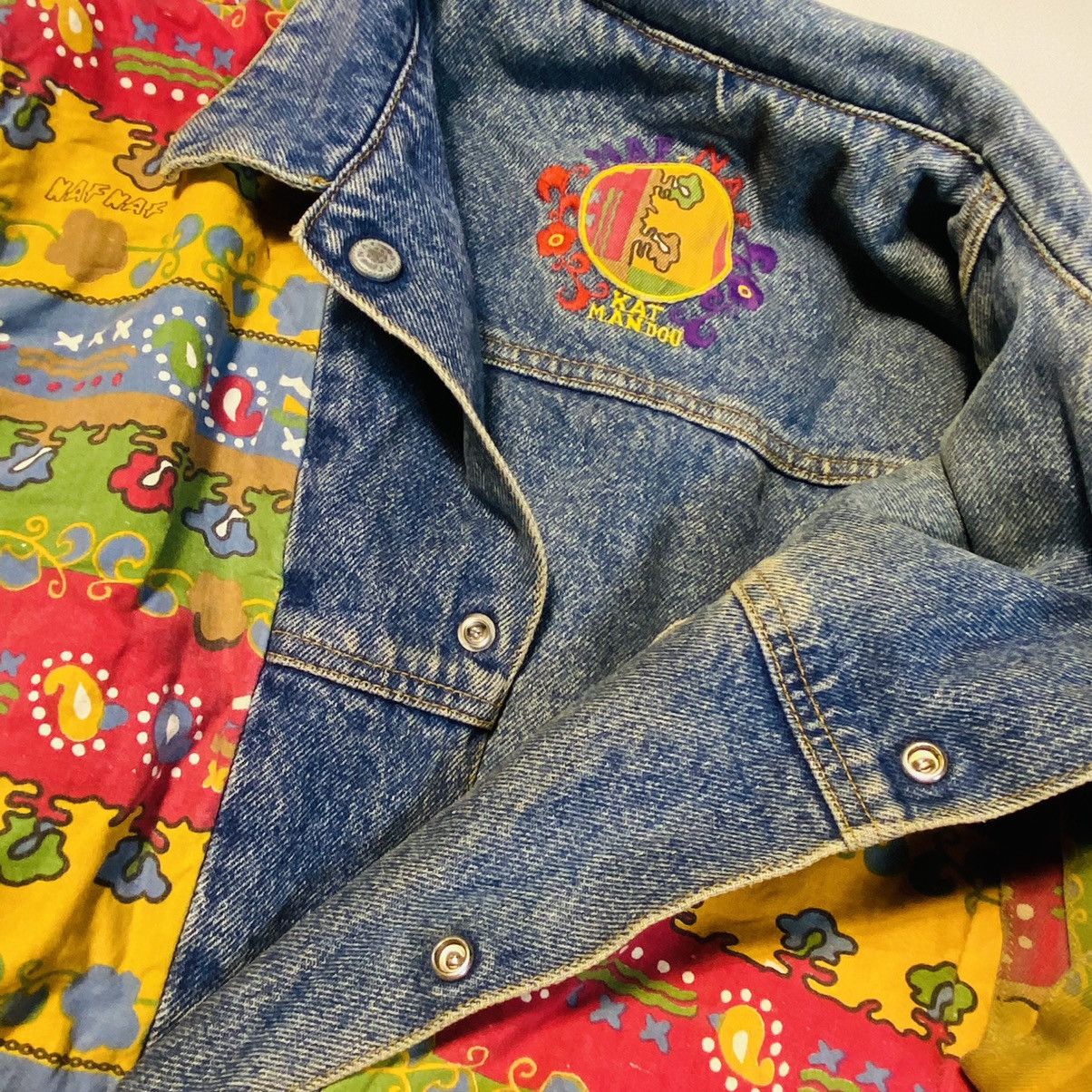 Issey Miyake NAF NAF ARCHIVE 1990s RARE REVERSIBLE JEANS JACKET - № 2139 Size US M / EU 48-50 / 2 - 13 Thumbnail