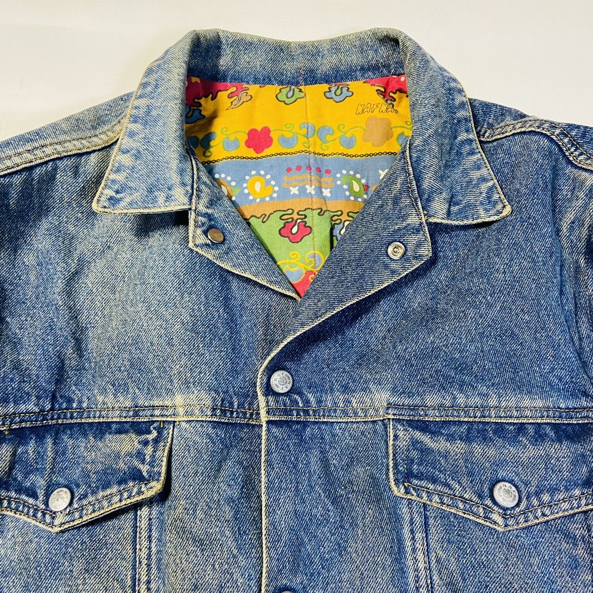 Issey Miyake NAF NAF ARCHIVE 1990s RARE REVERSIBLE JEANS JACKET - № 2139 Size US M / EU 48-50 / 2 - 12 Thumbnail
