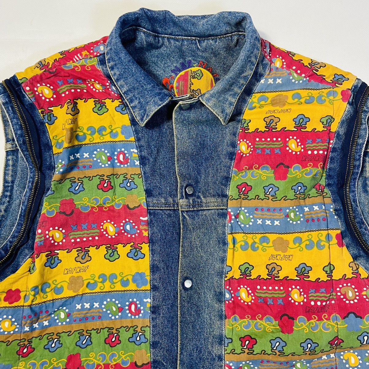 Issey Miyake NAF NAF ARCHIVE 1990s RARE REVERSIBLE JEANS JACKET - № 2139 Size US M / EU 48-50 / 2 - 8 Thumbnail
