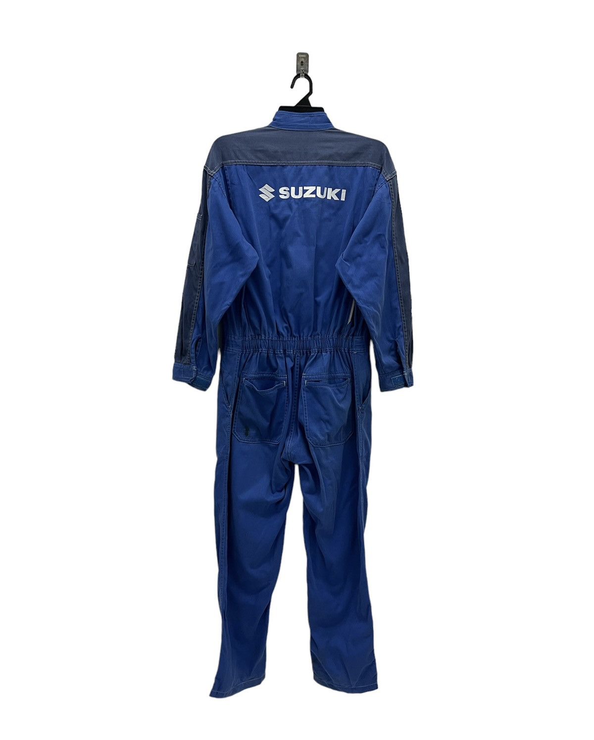 Japanese Brand Vintage Suzuki Mechanic Coveralls – Blue Industrial Jumpsuit Size US 34 / EU 50 - 1 Thumbnail