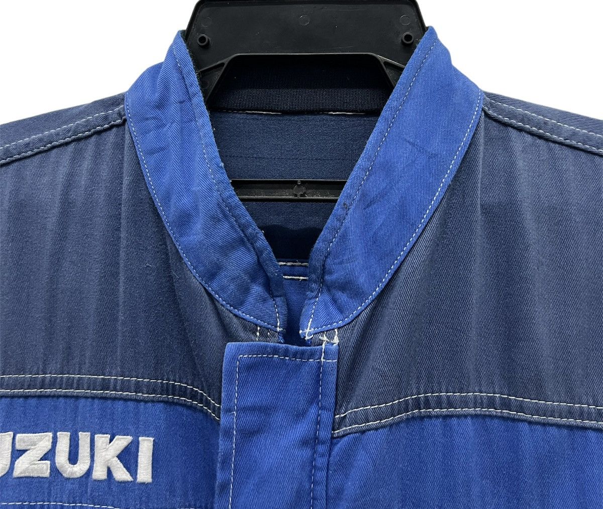 Japanese Brand Vintage Suzuki Mechanic Coveralls – Blue Industrial Jumpsuit Size US 34 / EU 50 - 3 Thumbnail