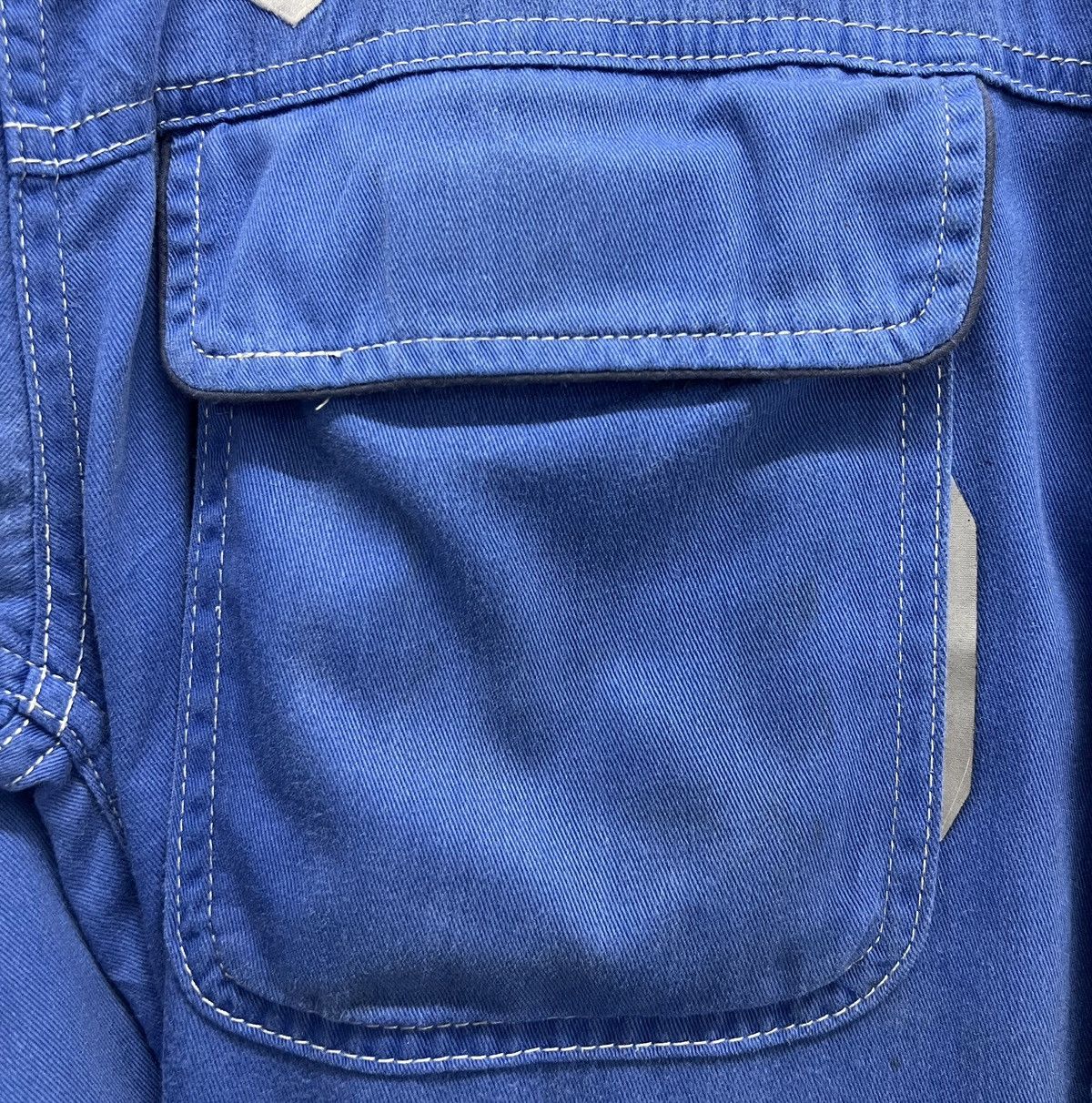 Japanese Brand Vintage Suzuki Mechanic Coveralls – Blue Industrial Jumpsuit Size US 34 / EU 50 - 7 Thumbnail