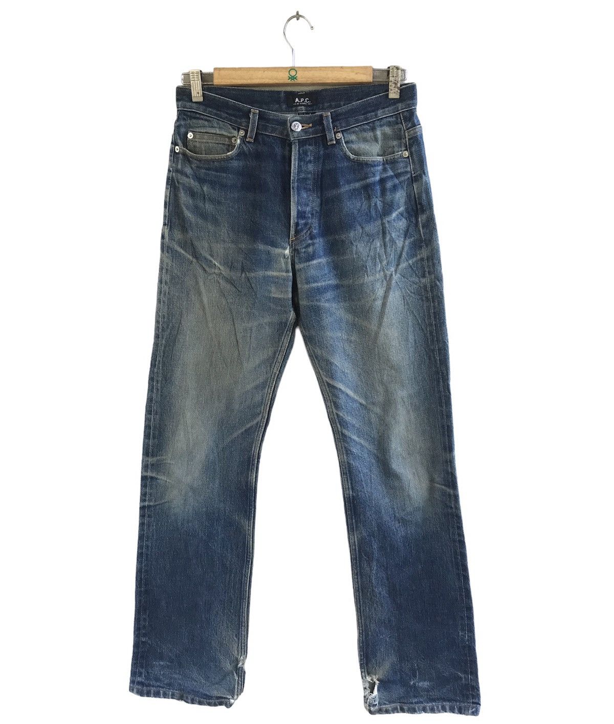 image of A P C x Distressed Denim Vintage Distressed Denim Pants, Men's (Size 30)